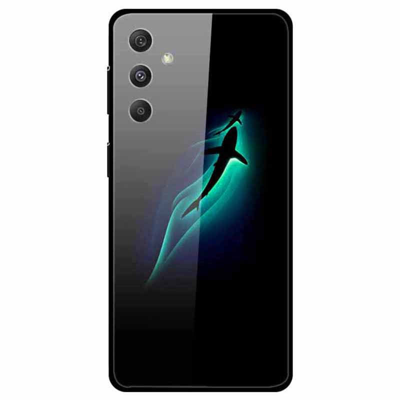 For Samsung Galaxy S24 Case Pattern Printing Tempered Glass+TPU+PC Phone Cover