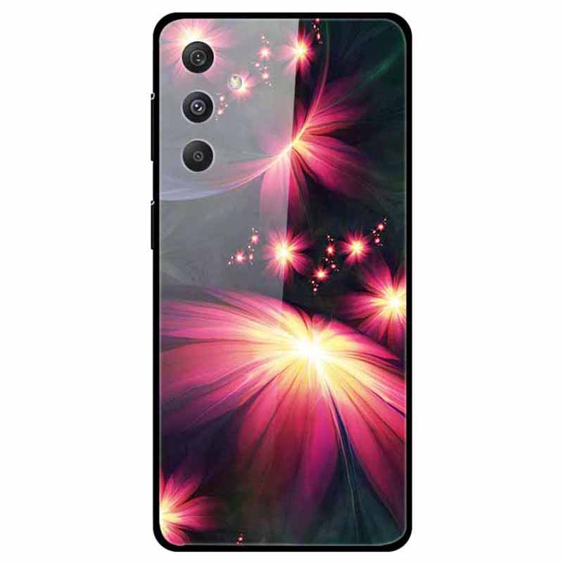 For Samsung Galaxy S24 Case Pattern Printing Tempered Glass+TPU+PC Phone Cover