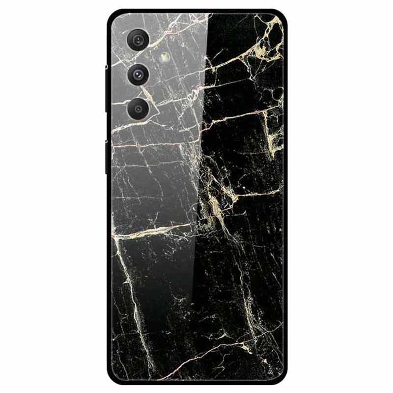 For Samsung Galaxy S24 Case Pattern Printing Tempered Glass+TPU+PC Phone Cover