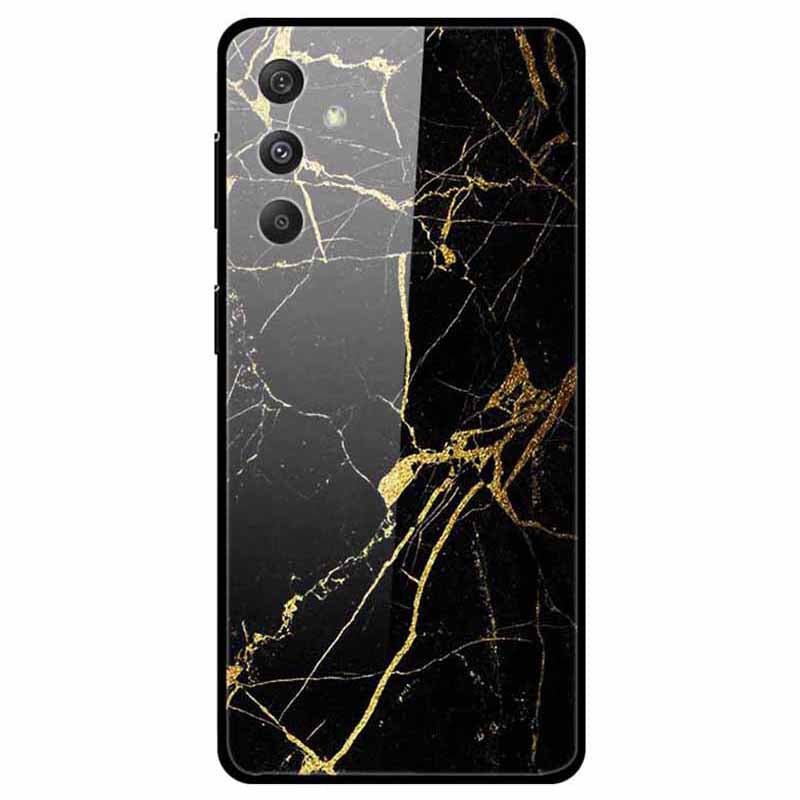 For Samsung Galaxy S24 Case Pattern Printing Tempered Glass+TPU+PC Phone Cover