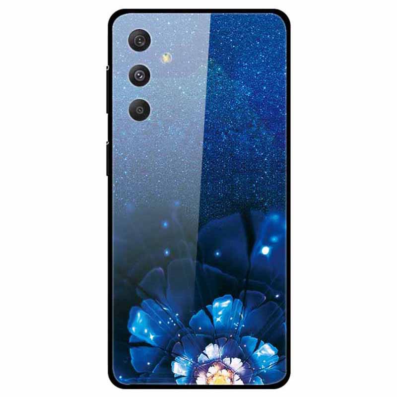 For Samsung Galaxy S24 Case Pattern Printing Tempered Glass+TPU+PC Phone Cover