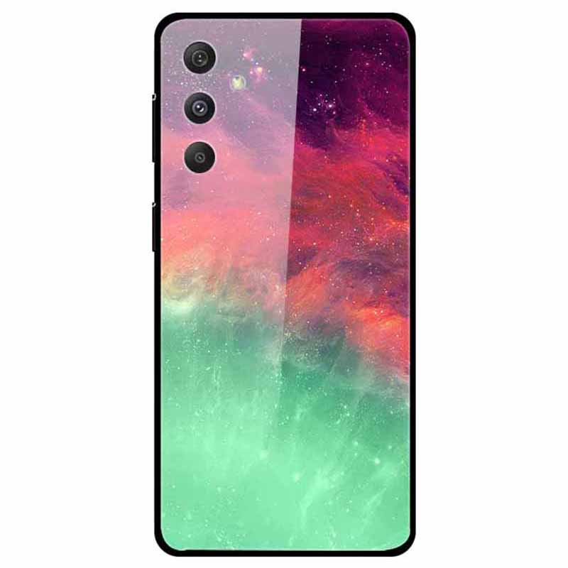 For Samsung Galaxy S24+ Case Pattern Printing PC+Tempered Glass+TPU Phone Case