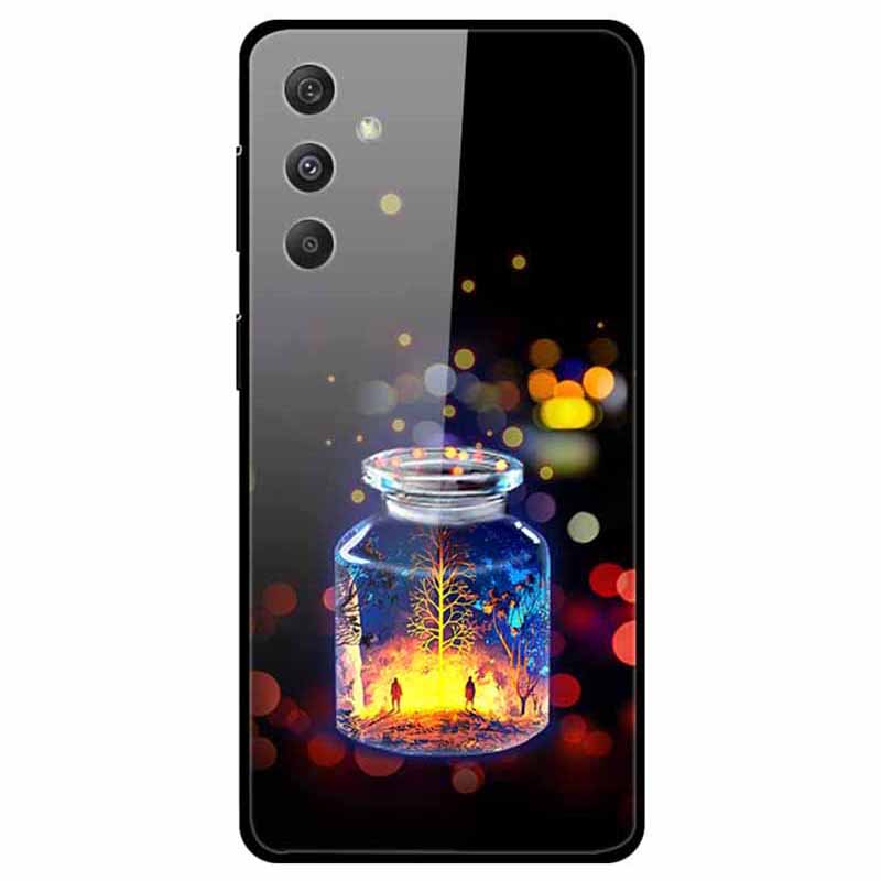 For Samsung Galaxy S24+ Case Pattern Printing PC+Tempered Glass+TPU Phone Case