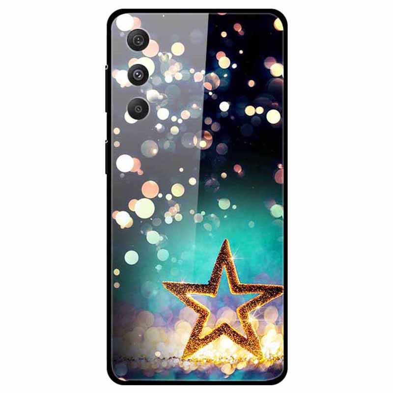 For Samsung Galaxy S24+ Case Pattern Printing PC+Tempered Glass+TPU Phone Case