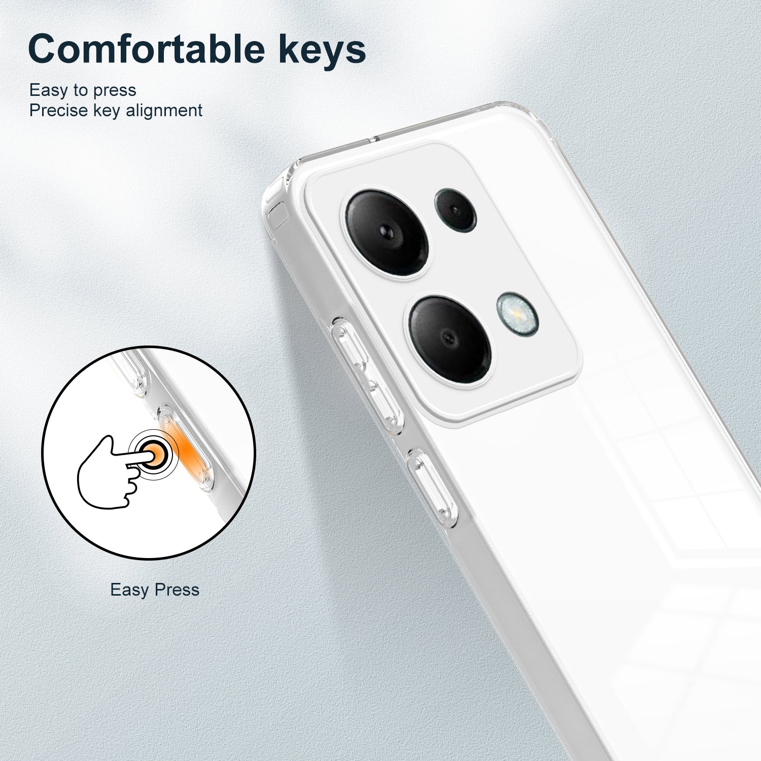 For Xiaomi Redmi Note 13 Pro 4G / Poco M6 Pro 4G Case Clear TPU+PC Shockproof Phone Shell