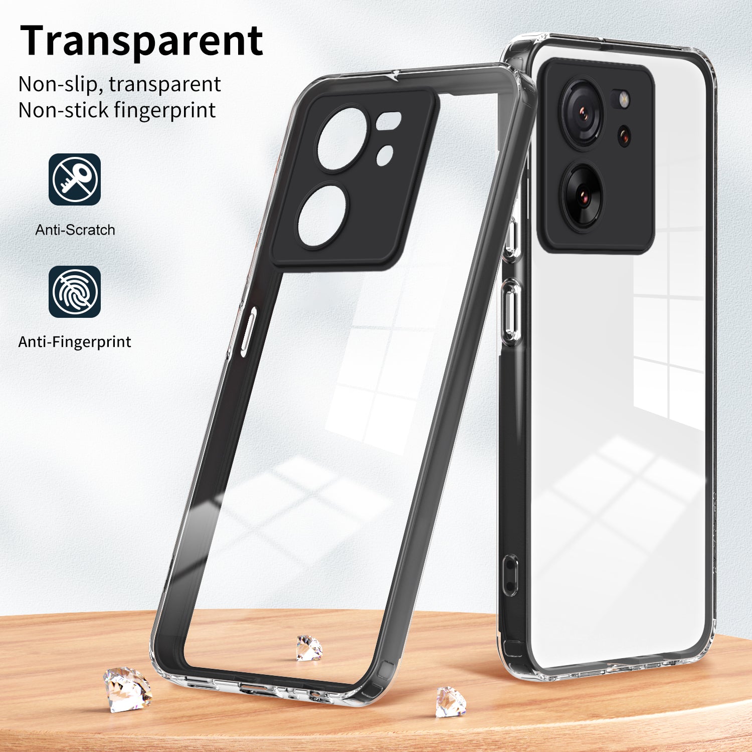 For Xiaomi 13T / 13T Pro Clear Case TPU+PC Protective Phone Case