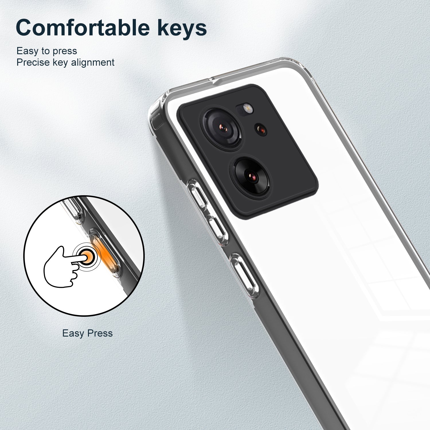For Xiaomi 13T / 13T Pro Clear Case TPU+PC Protective Phone Case