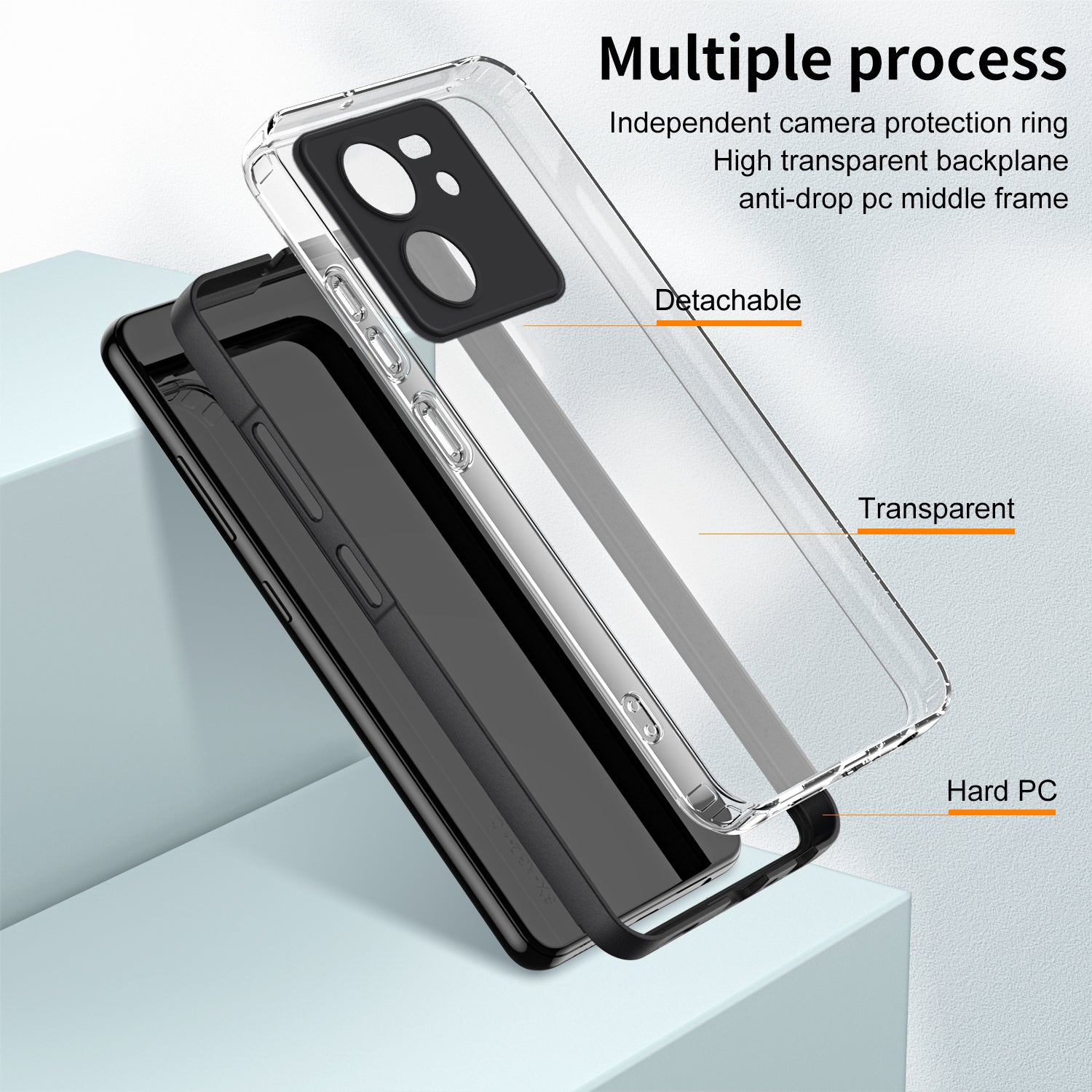 For Xiaomi 13T / 13T Pro Clear Case TPU+PC Protective Phone Case