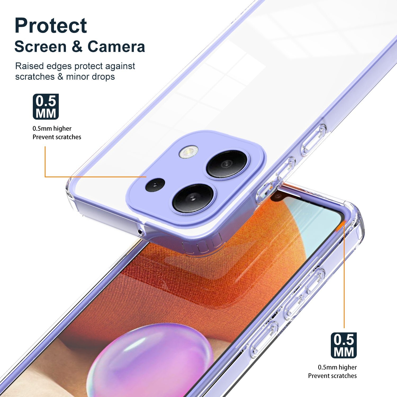 For Xiaomi Redmi Note 13 4G Shockproof Case TPU+PC Clear Phone Cover