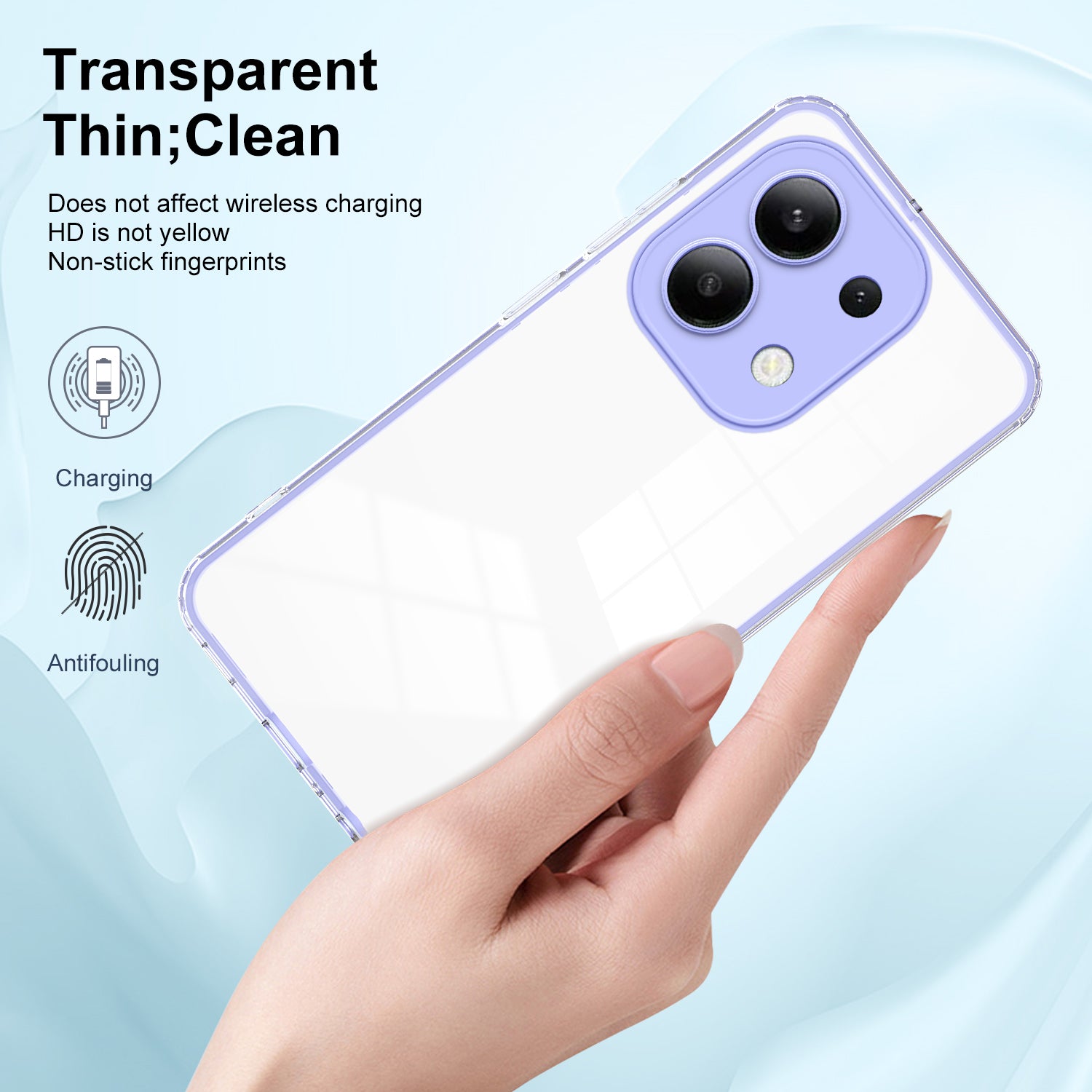 For Xiaomi Redmi Note 13 4G Shockproof Case TPU+PC Clear Phone Cover
