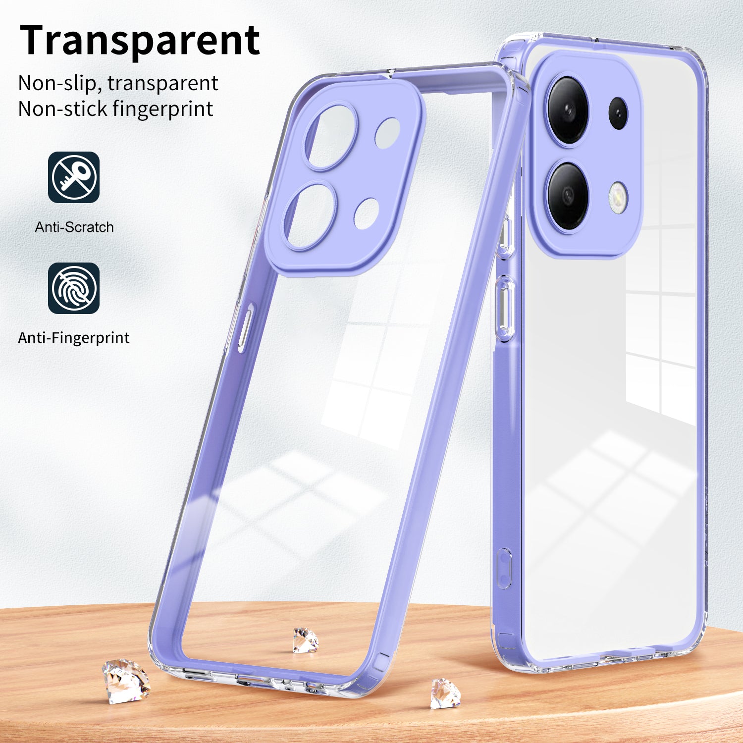 For Xiaomi Redmi Note 13 4G Shockproof Case TPU+PC Clear Phone Cover