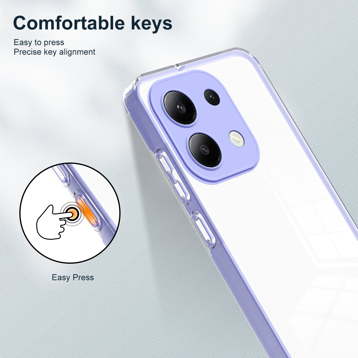 For Xiaomi Redmi Note 13 4G Shockproof Case TPU+PC Clear Phone Cover
