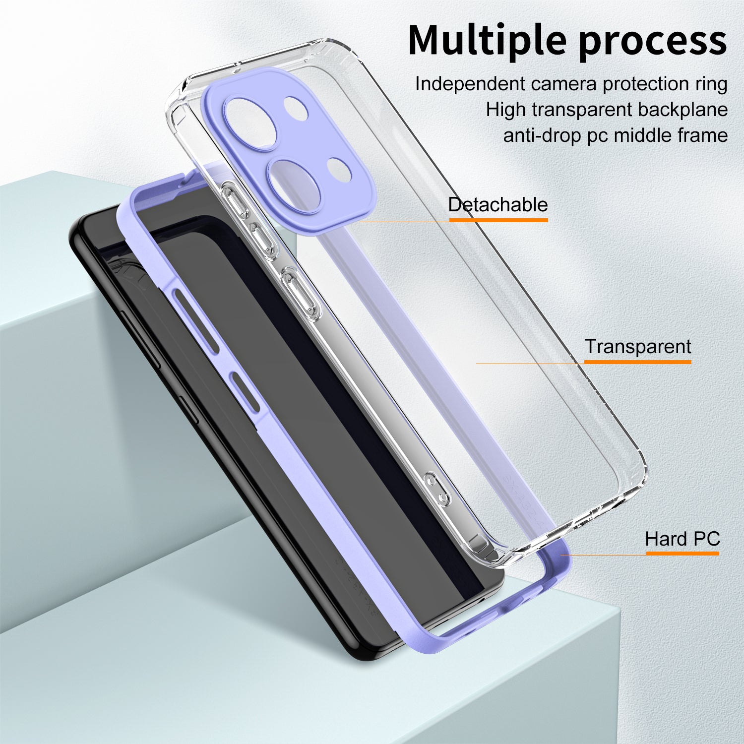 For Xiaomi Redmi Note 13 4G Shockproof Case TPU+PC Clear Phone Cover