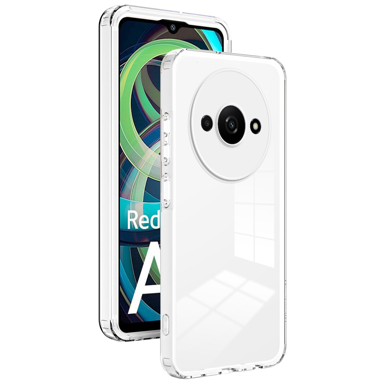 For Xiaomi Redmi A3 / Poco C61 4G Case TPU+PC Shockproof Clear Phone Shell