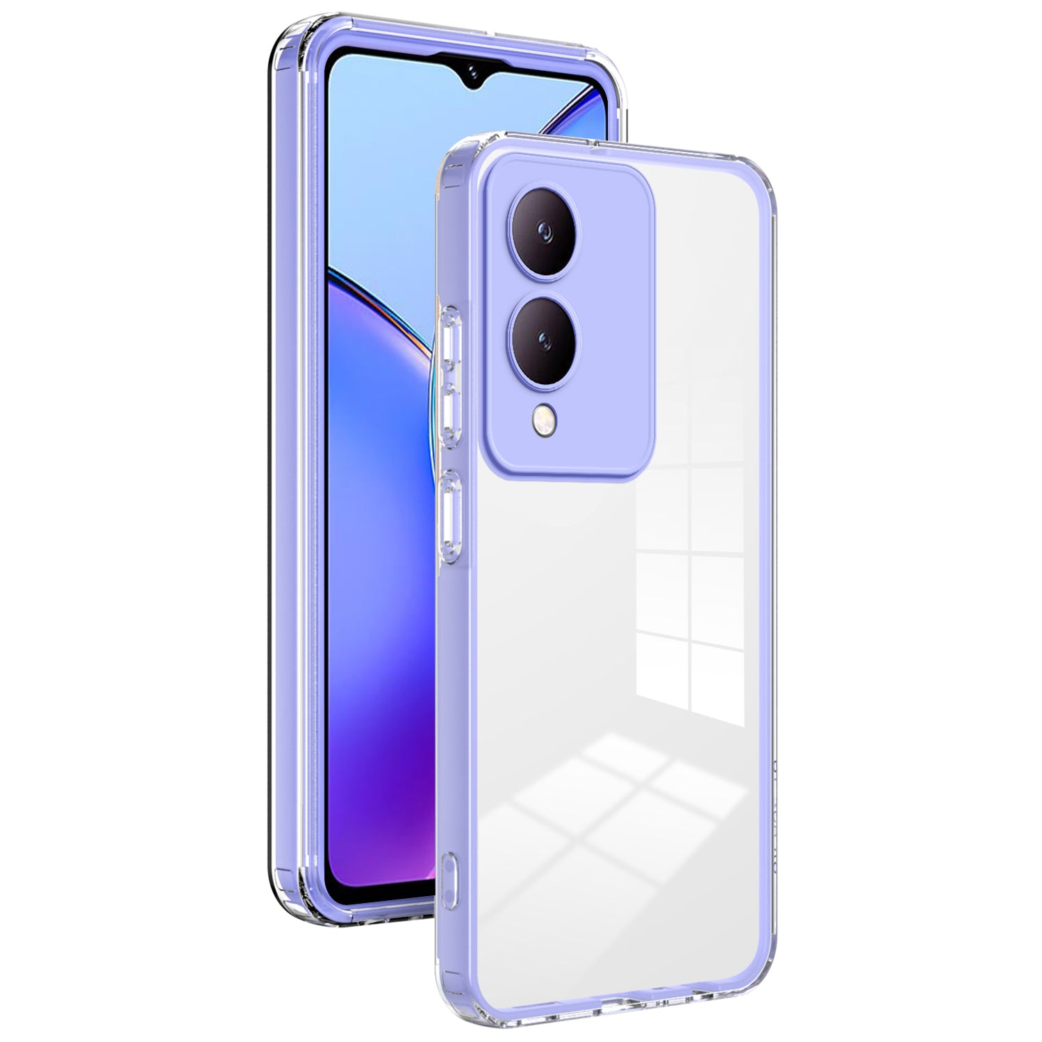 For vivo Y17s 4G Protective Case TPU+PC Clear Phone Cover