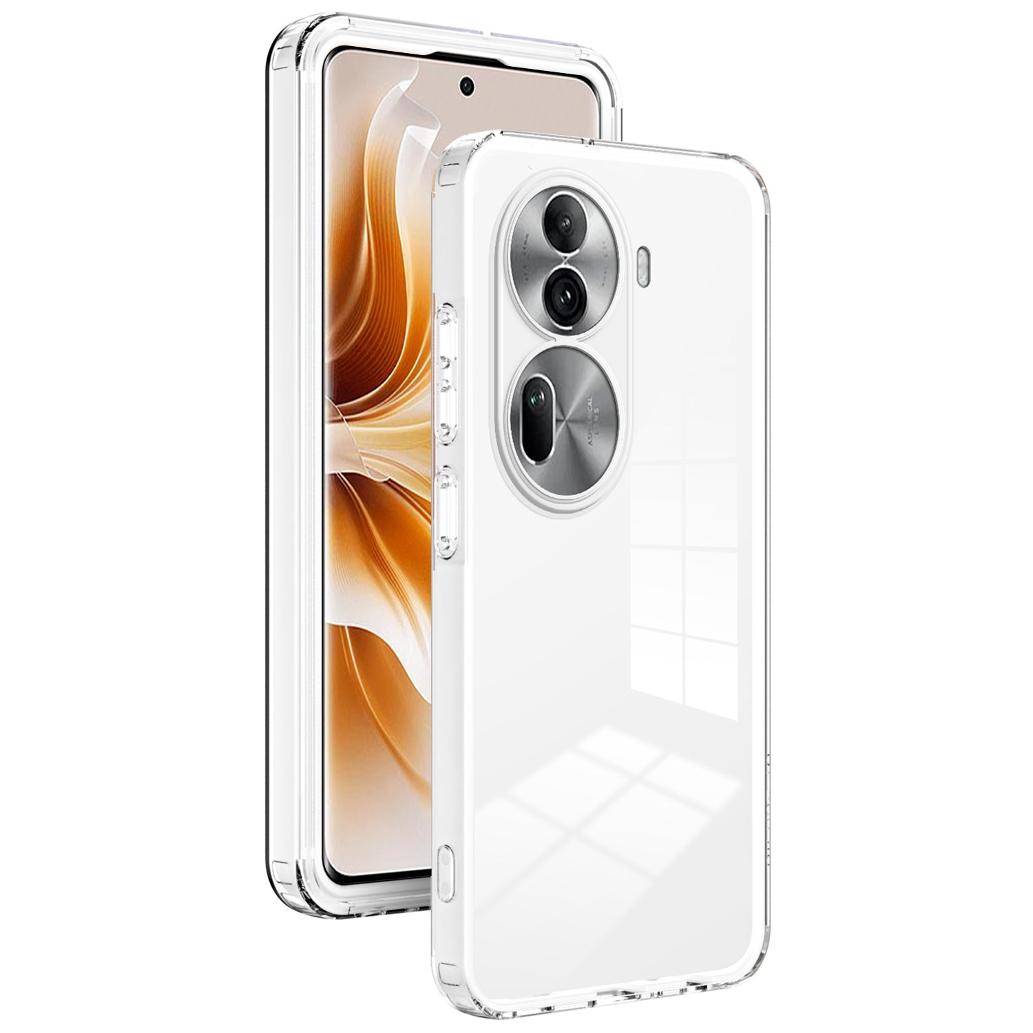 For Oppo Reno11 Pro 5G (Global) Clear Case TPU+PC Lens Protection Back Phone Cover