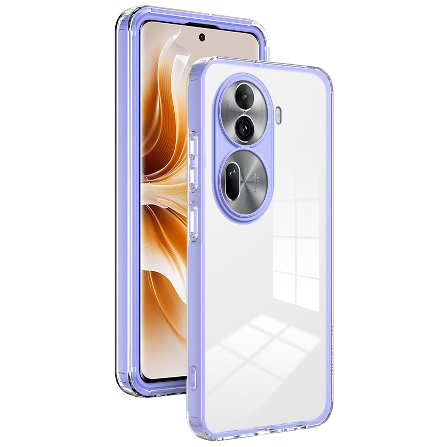 For Oppo Reno11 Pro 5G (Global) Clear Case TPU+PC Lens Protection Back Phone Cover