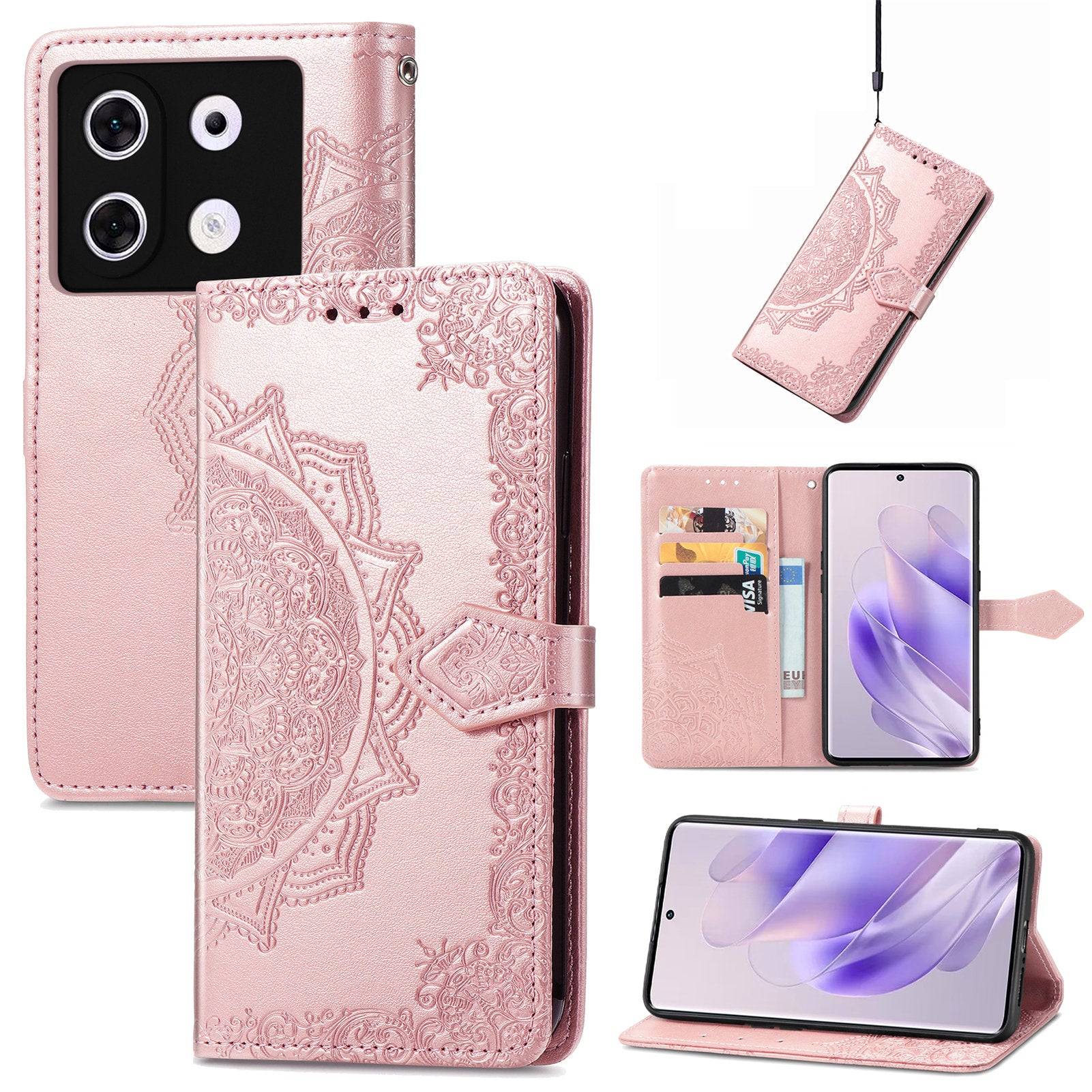 For Transsion Infinix Zero 30 5G Case Embossed Mandala Floral Cell Phone Cover