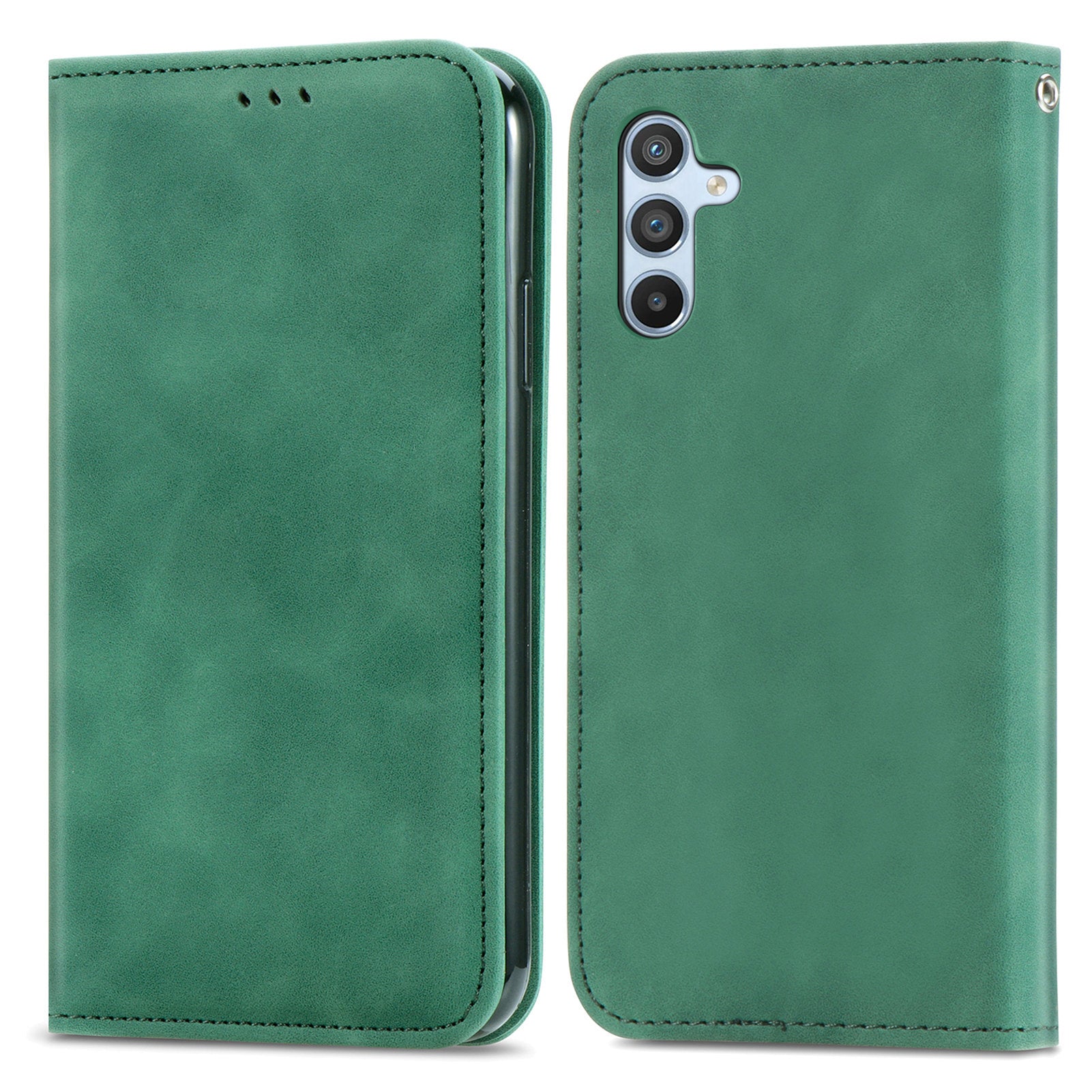 For Samsung Galaxy A34 5G Card Slots Phone Stand Case Skin-Touch Feeling PU Leather Phone Cover