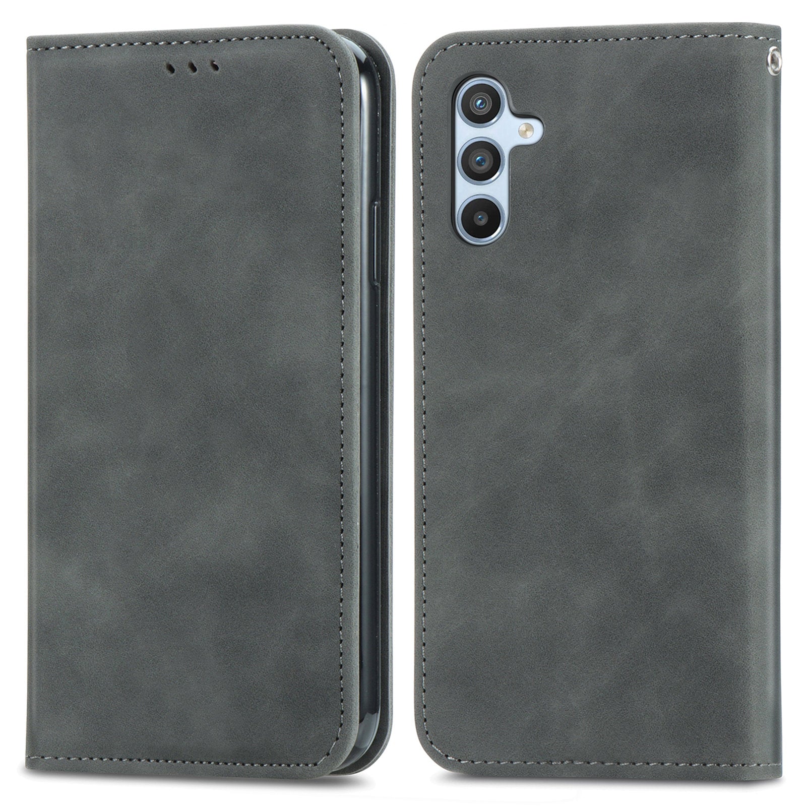For Samsung Galaxy A34 5G Card Slots Phone Stand Case Skin-Touch Feeling PU Leather Phone Cover