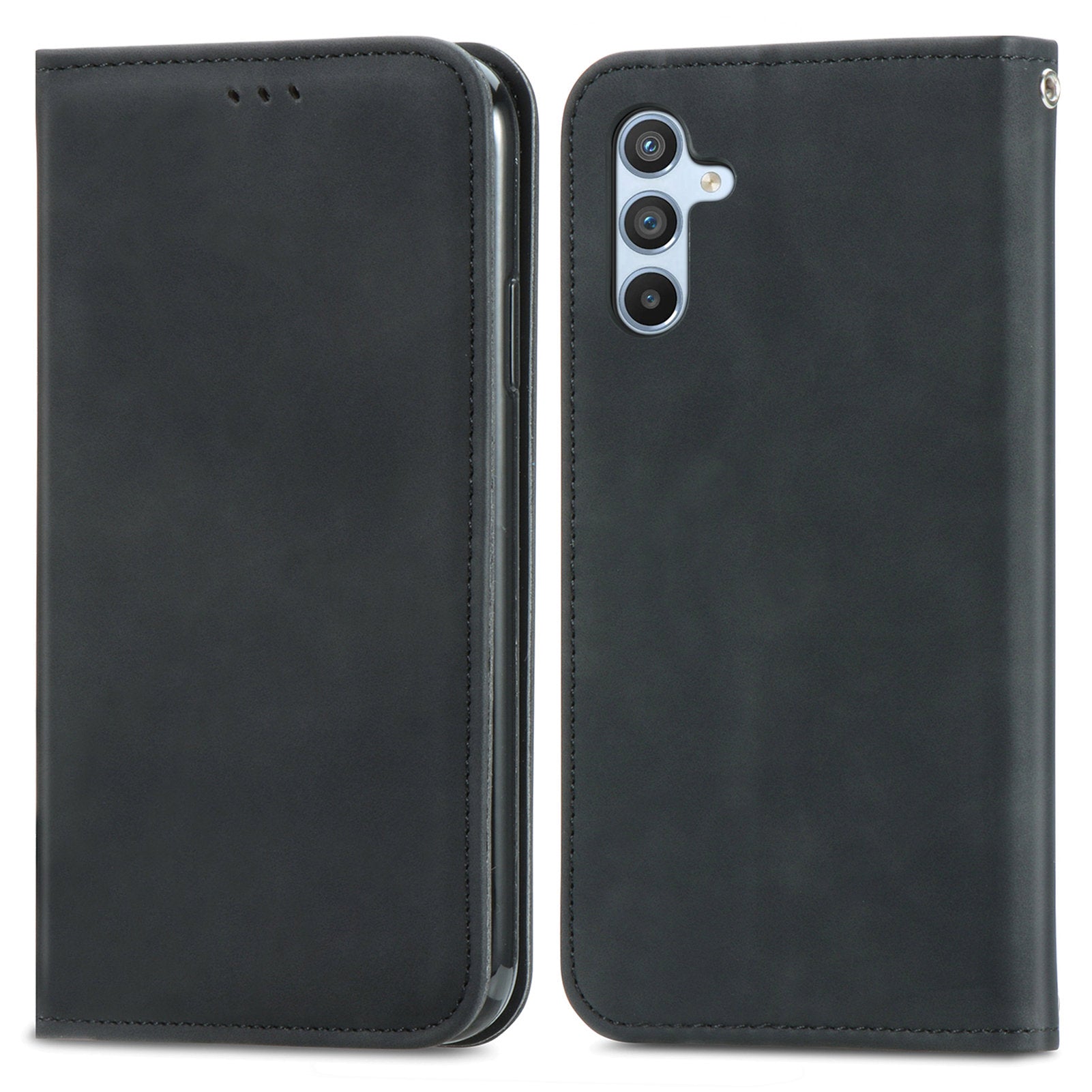 For Samsung Galaxy A34 5G Card Slots Phone Stand Case Skin-Touch Feeling PU Leather Phone Cover