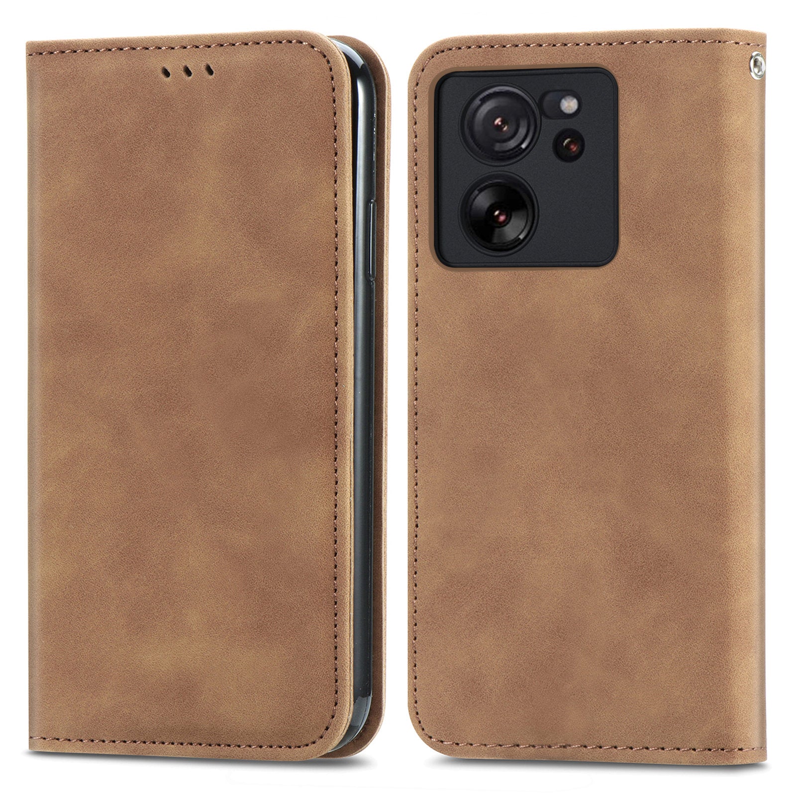 For Xiaomi 13T Pro / 13T / Redmi K60 Ultra Phone Cover Card Slots Skin-touch Feeling PU Leather Phone Stand Case