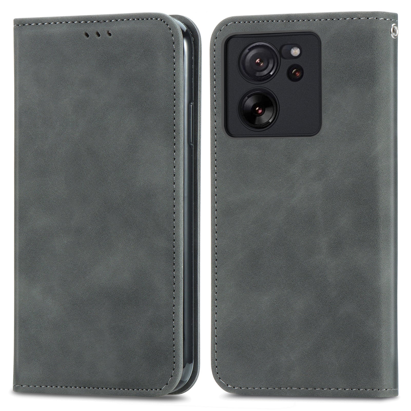 For Xiaomi 13T Pro / 13T / Redmi K60 Ultra Phone Cover Card Slots Skin-touch Feeling PU Leather Phone Stand Case