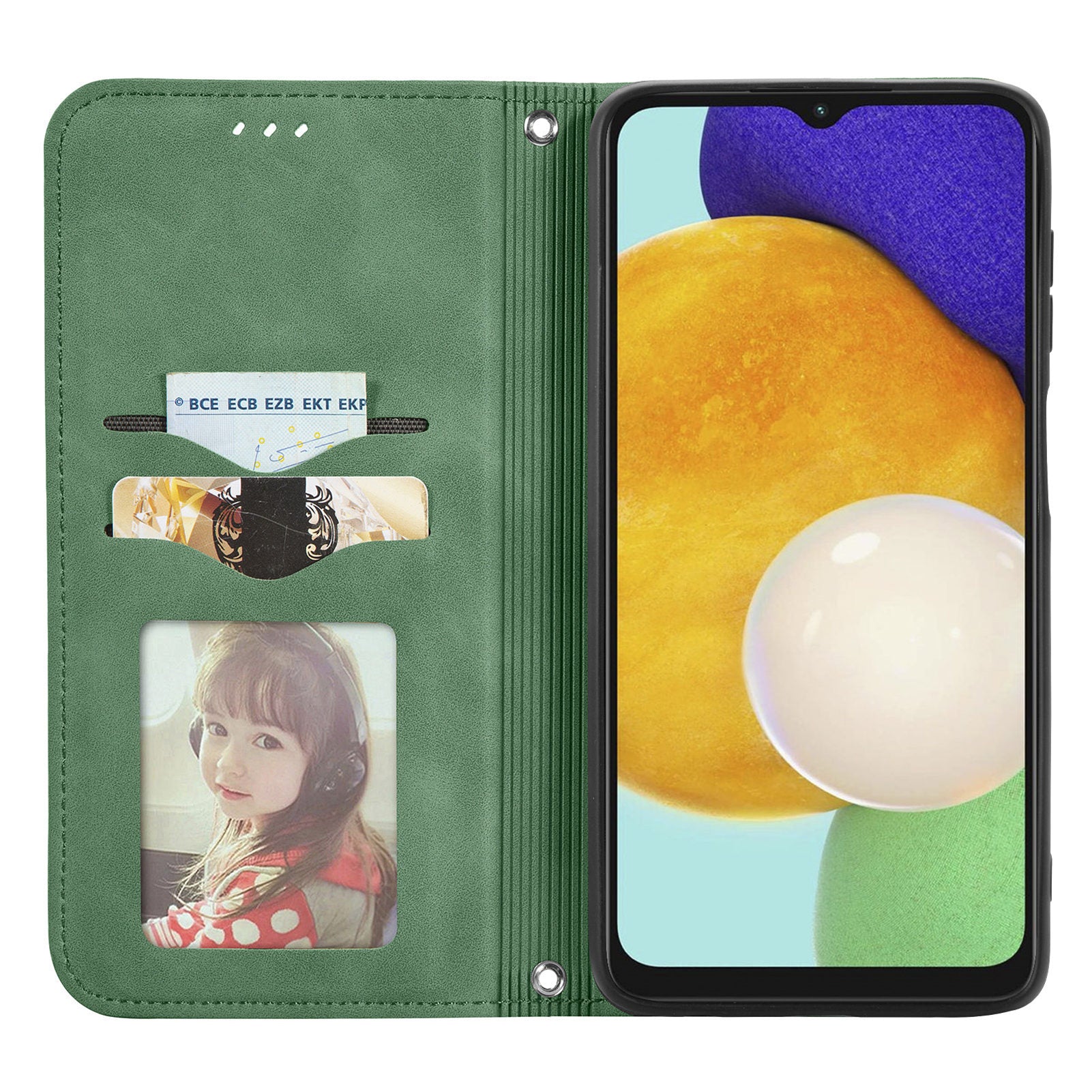 For Samsung Galaxy A13 5G / A04s 4G (164.7 x 76.7 x 9.1 mm) Skin-Touch Feeling PU Leather Phone Stand Case