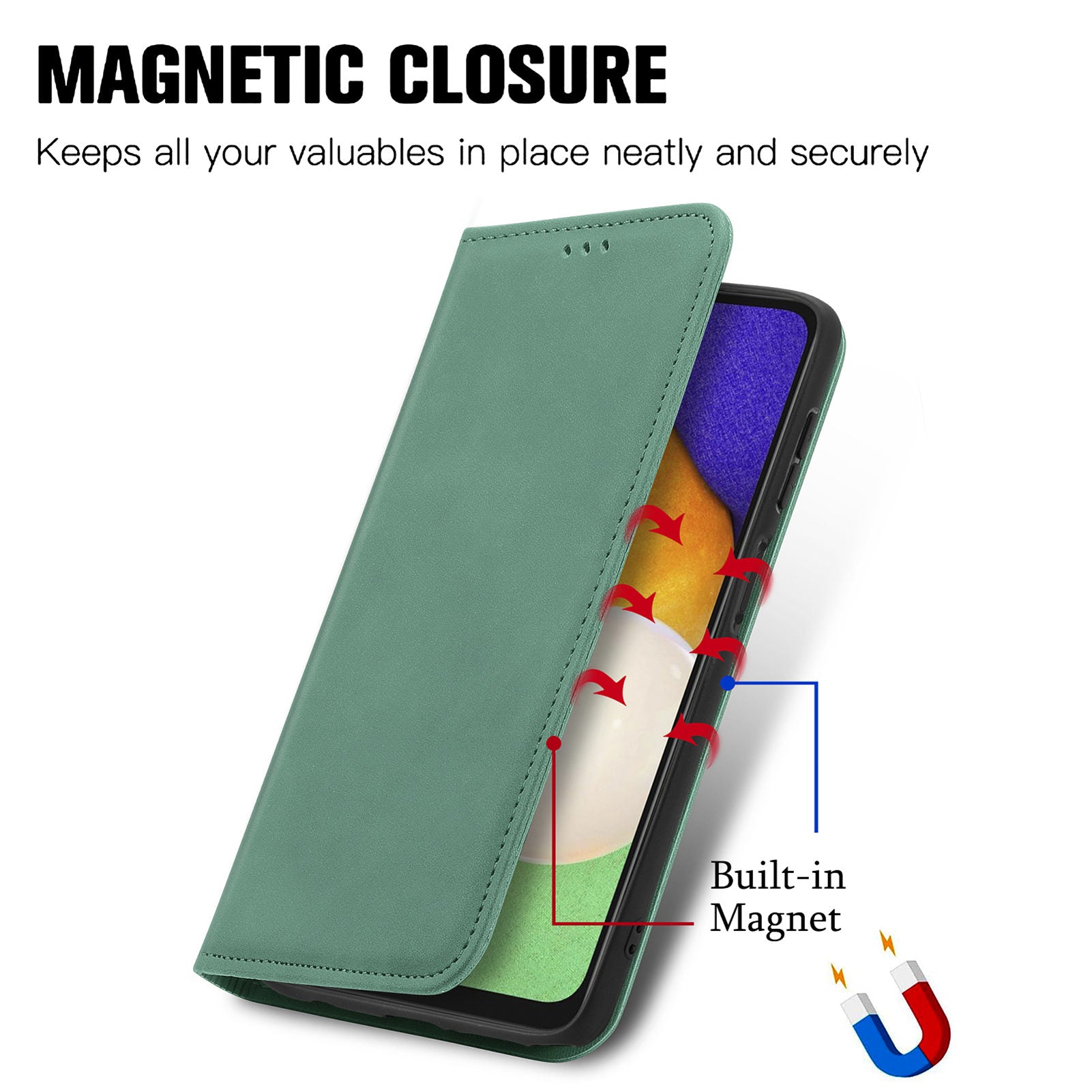 For Samsung Galaxy A13 5G / A04s 4G (164.7 x 76.7 x 9.1 mm) Skin-Touch Feeling PU Leather Phone Stand Case