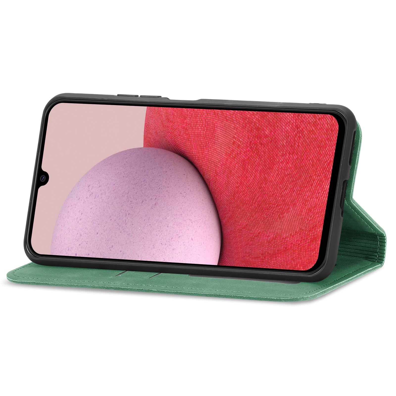 Phone Stand Case for Samsung Galaxy A14 5G / 4G Card Slots Skin-Touch Feeling PU Leather Phone Cover