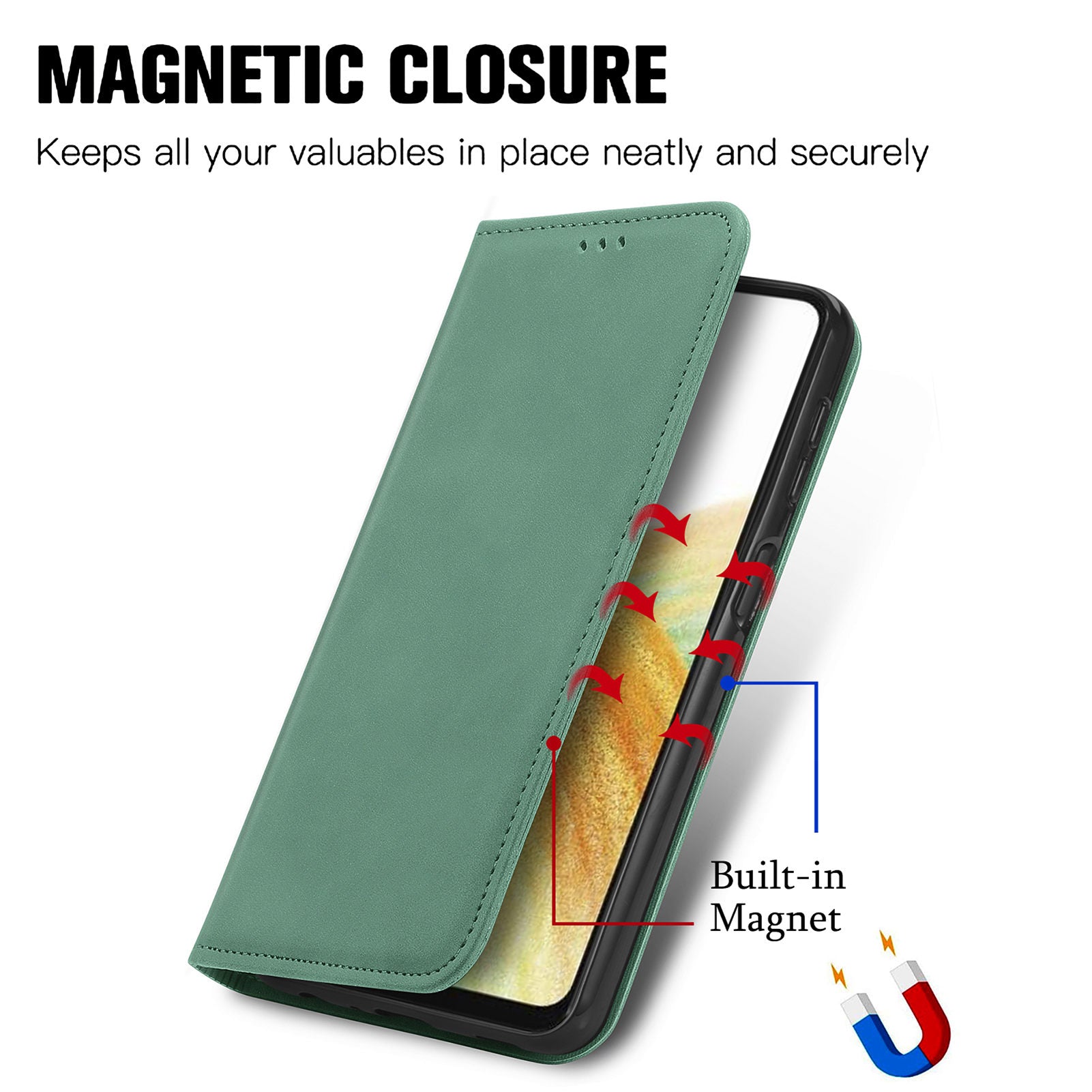 Phone Stand Case for Samsung Galaxy A14 5G / 4G Card Slots Skin-Touch Feeling PU Leather Phone Cover