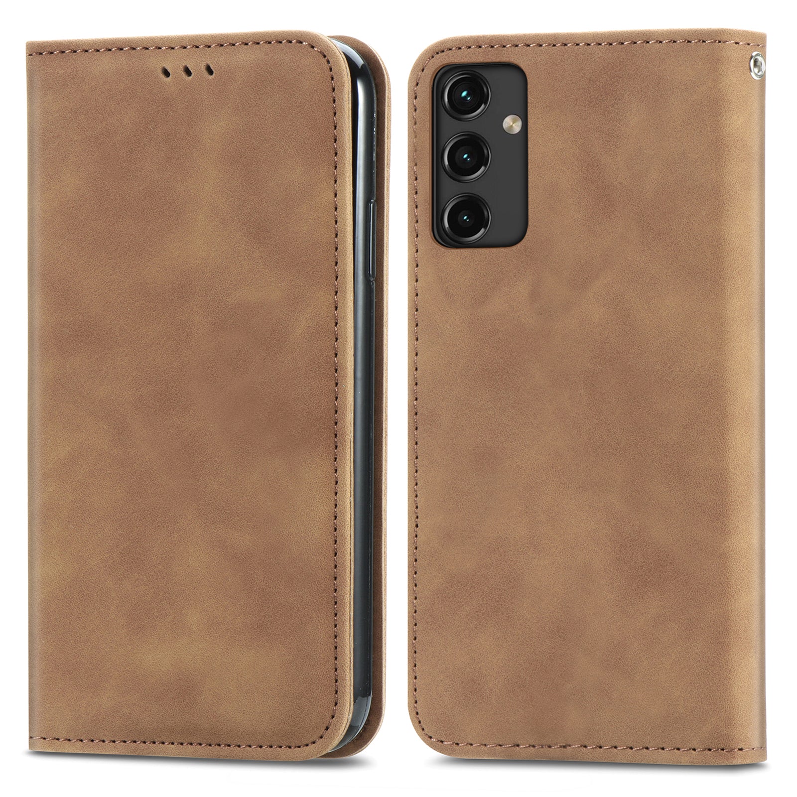 Phone Stand Case for Samsung Galaxy A14 5G / 4G Card Slots Skin-Touch Feeling PU Leather Phone Cover