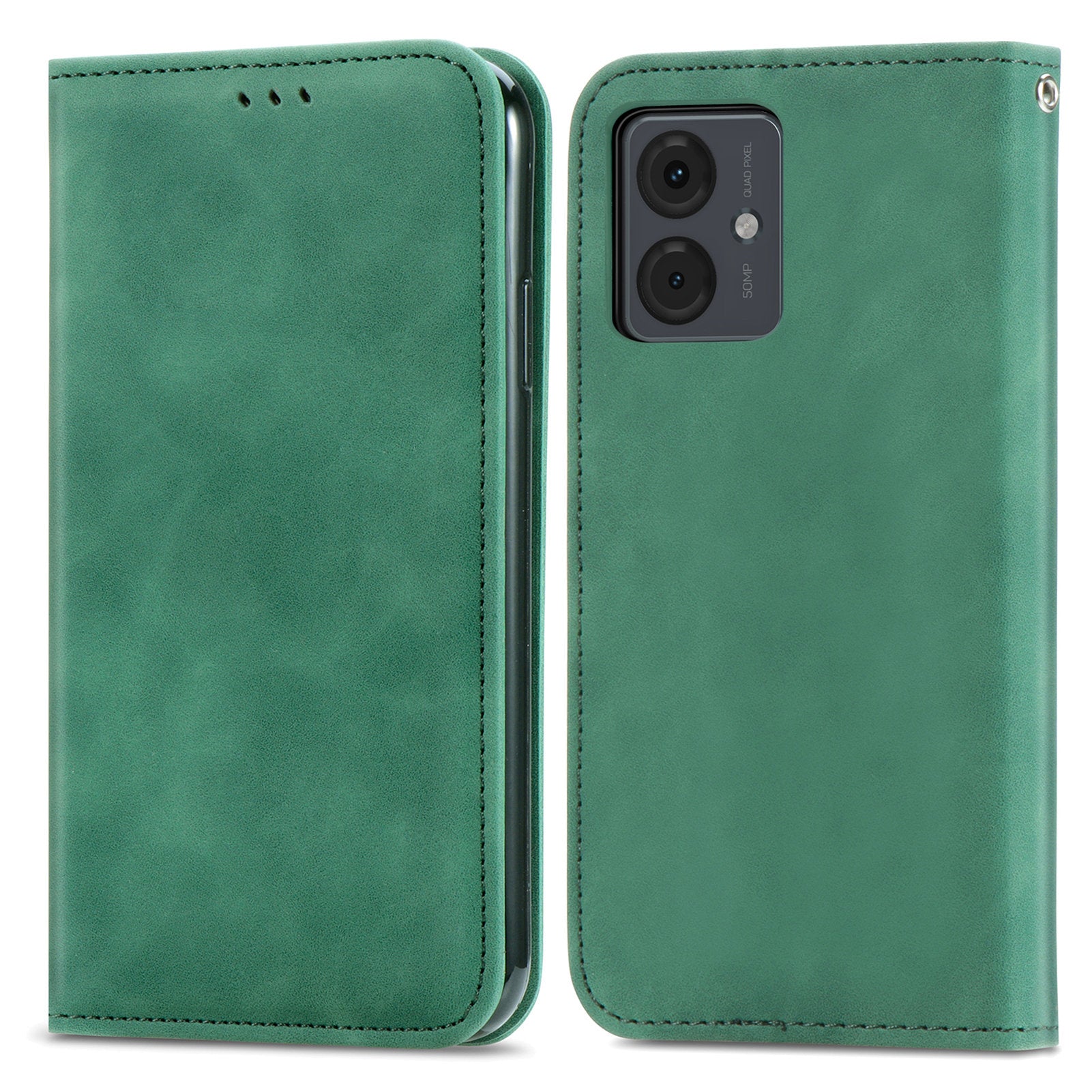 For Motorola Moto G14 4G Case Leather Card Slots Magnetic Closure Phone Cover