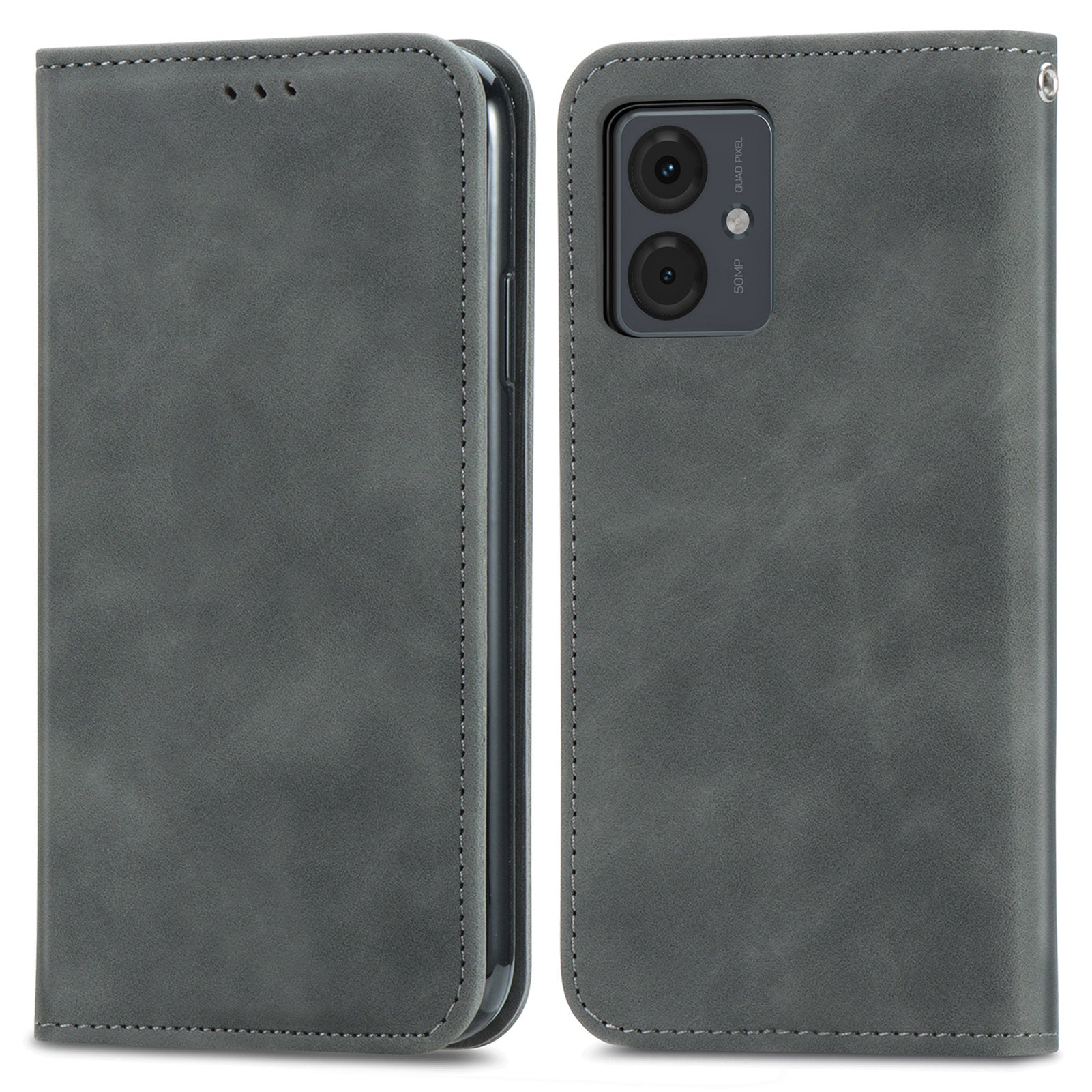 For Motorola Moto G14 4G Case Leather Card Slots Magnetic Closure Phone Cover