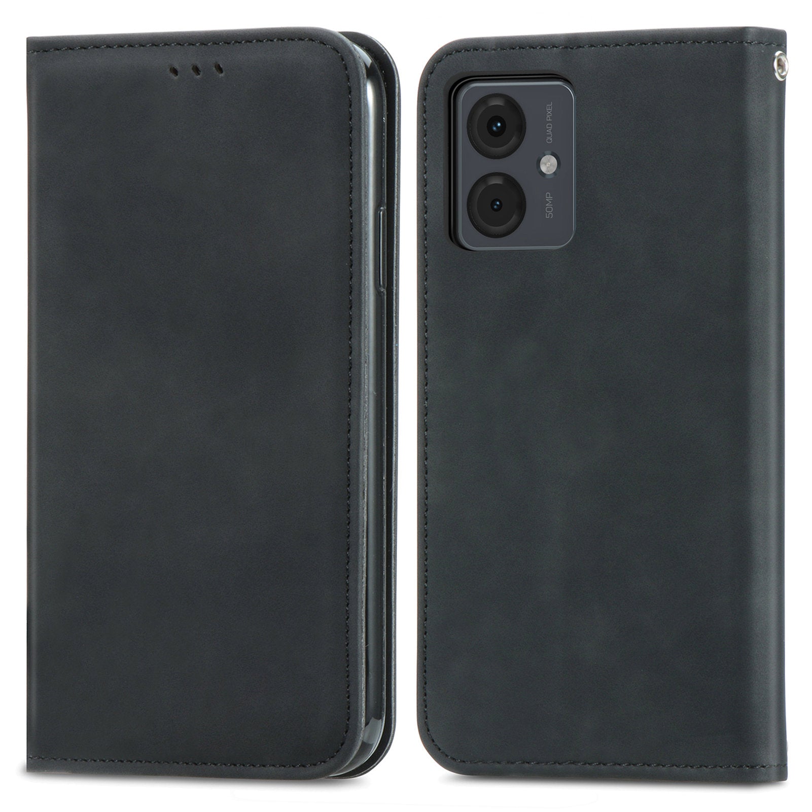 For Motorola Moto G14 4G Case Leather Card Slots Magnetic Closure Phone Cover