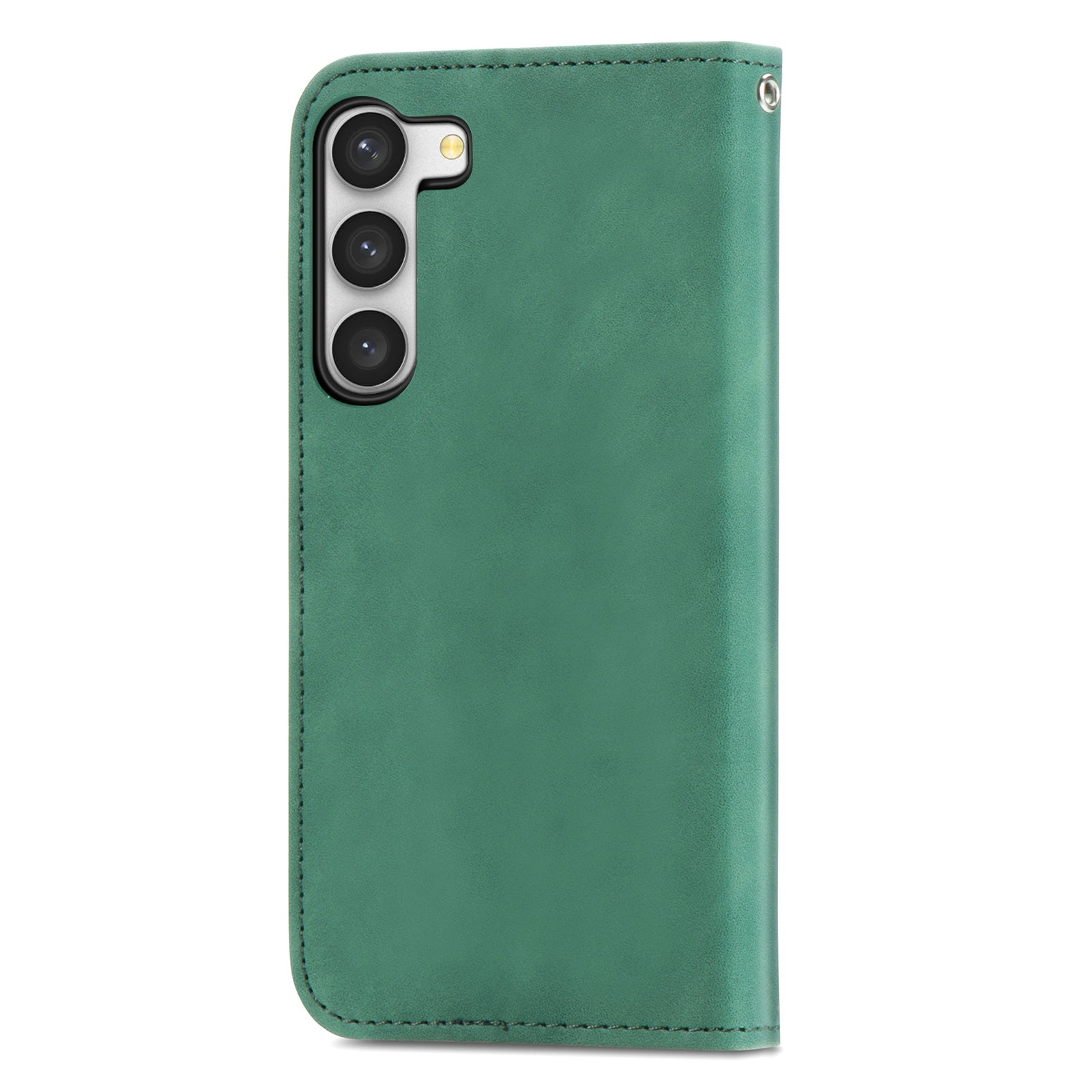 For Samsung Galaxy S23+ Case Skin-touch Leather Card Slots Phone Cover with Magnetic Closure