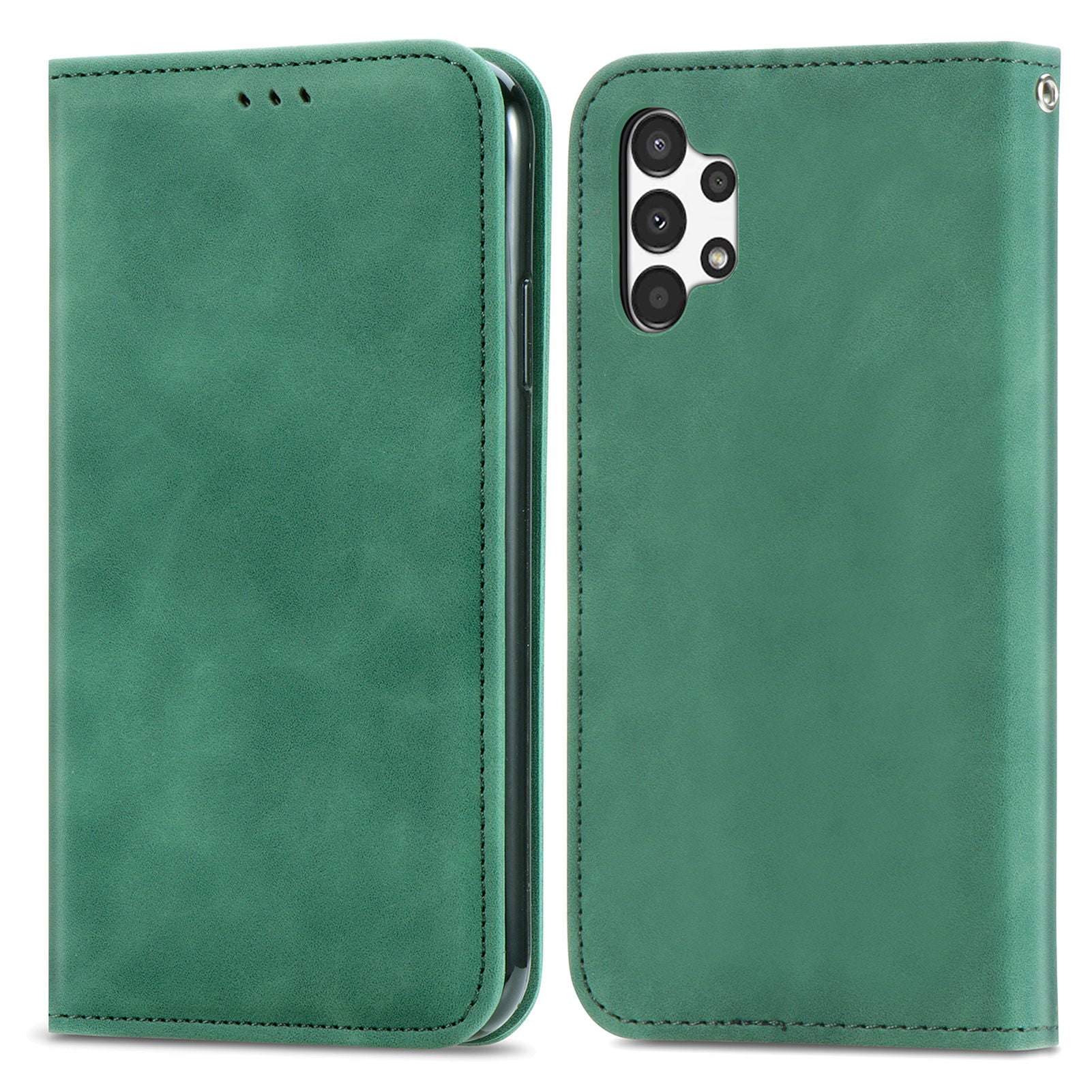 For Samsung Galaxy A13 4G Magnetic Phone Case Retro Leather Card Slots Cover
