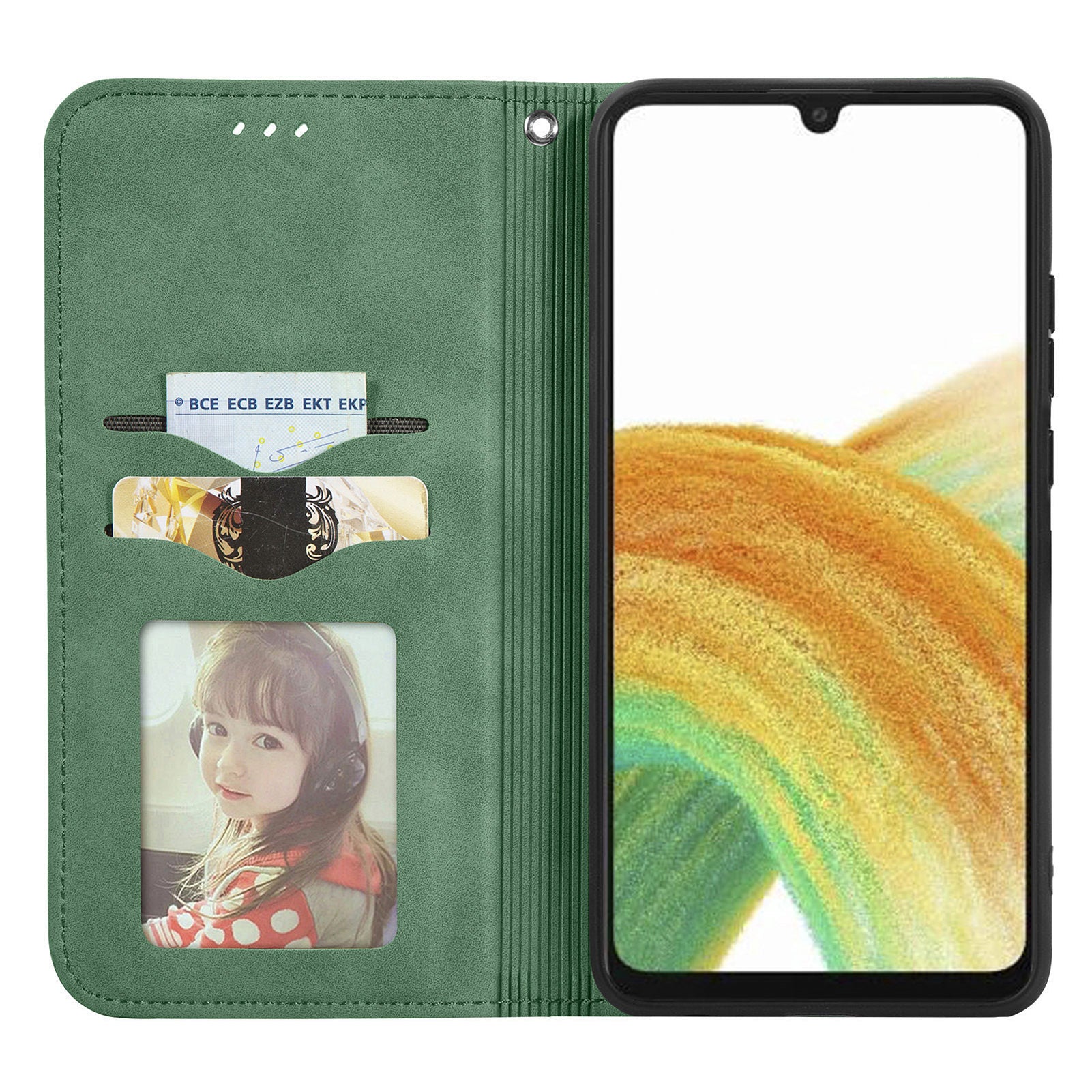 For Samsung Galaxy A13 4G Magnetic Phone Case Retro Leather Card Slots Cover