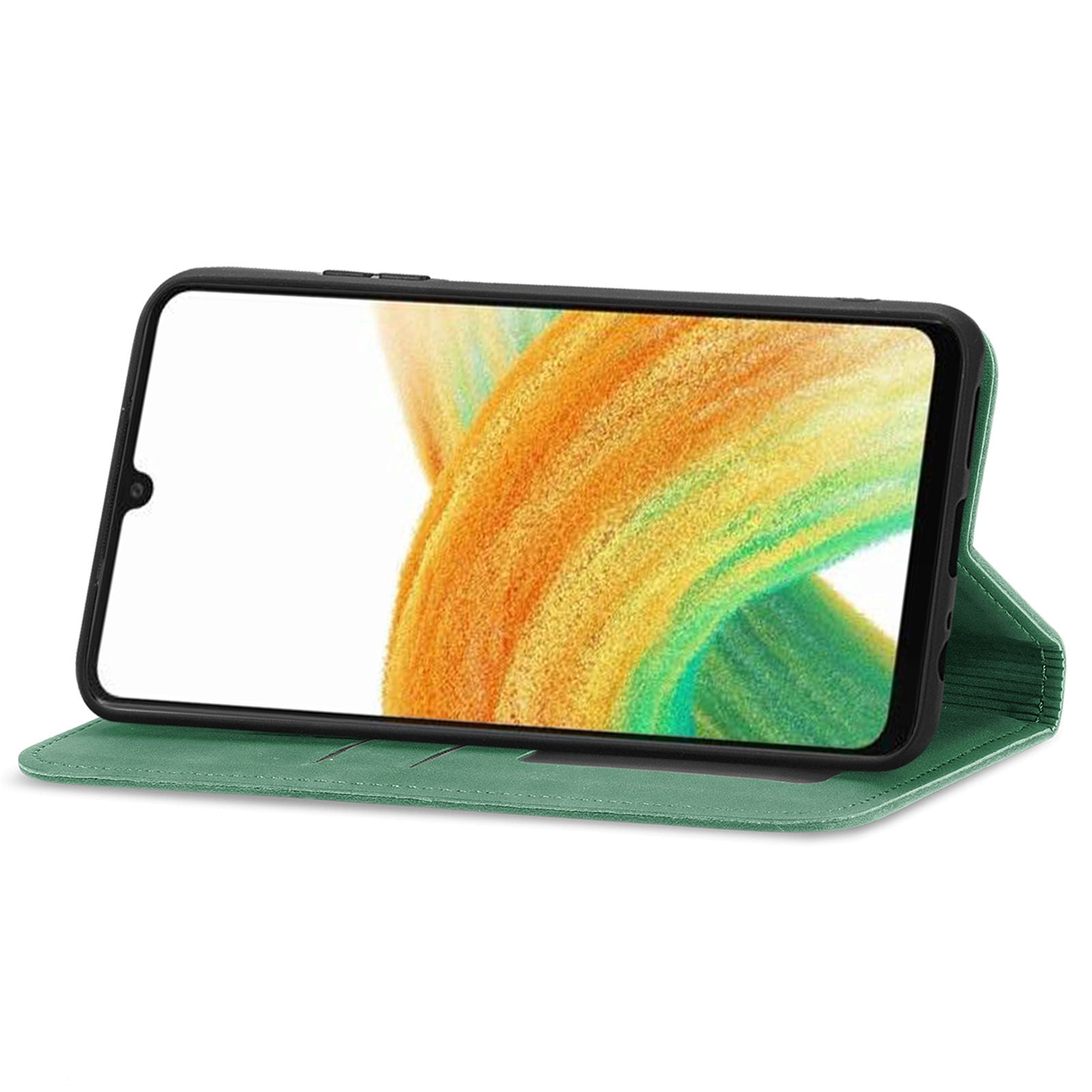 For Samsung Galaxy A13 4G Magnetic Phone Case Retro Leather Card Slots Cover