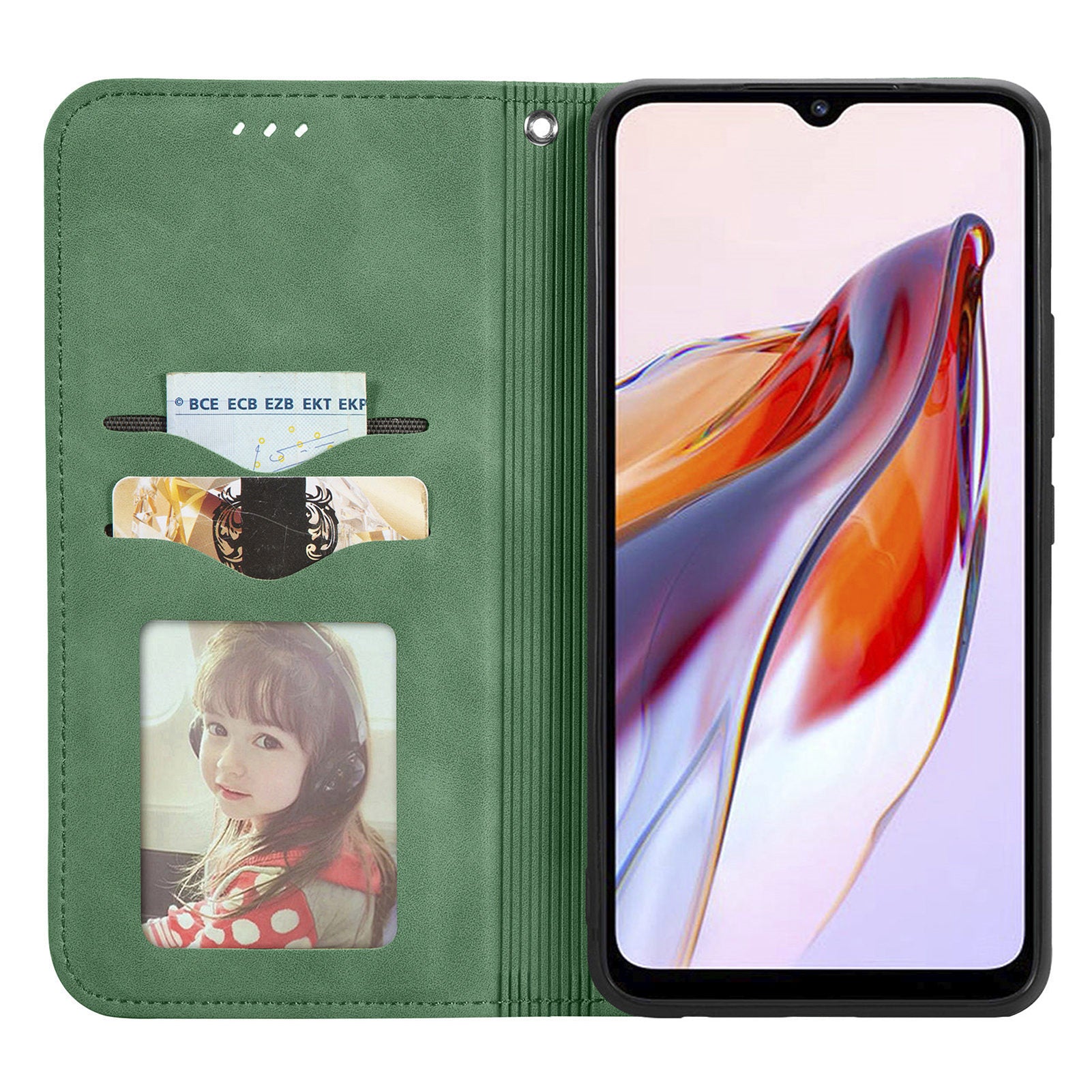 Slim-Fit Phone Stand Case for Xiaomi Redmi 12C 4G / 11A 4G Skin-Touch Feeling Card Slots PU Leather Phone Shell