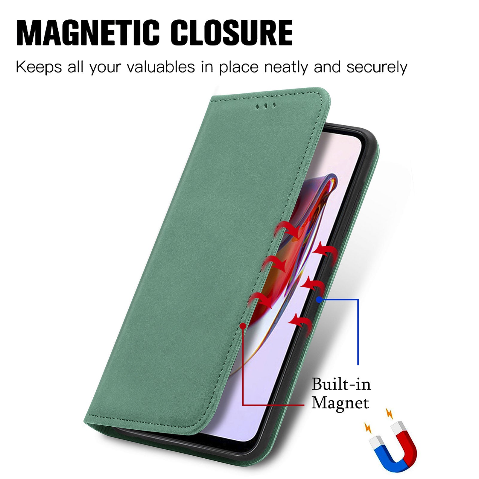 Slim-Fit Phone Stand Case for Xiaomi Redmi 12C 4G / 11A 4G Skin-Touch Feeling Card Slots PU Leather Phone Shell