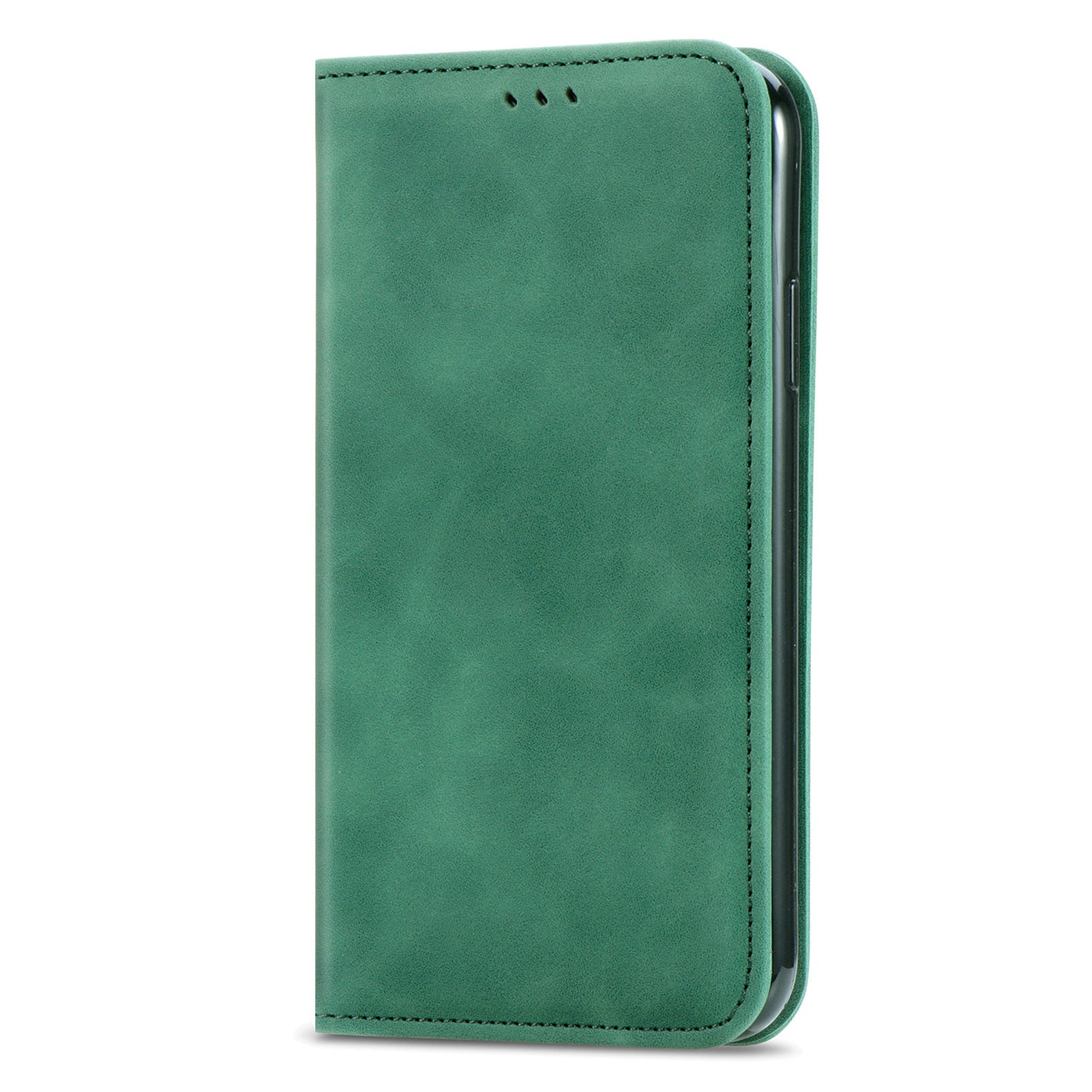 Slim-Fit Phone Stand Case for Xiaomi Redmi 12C 4G / 11A 4G Skin-Touch Feeling Card Slots PU Leather Phone Shell
