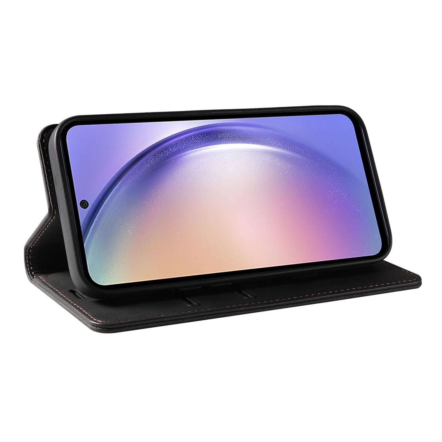 For Samsung Galaxy A15 4G / A15 5G Phone Case Leather Foldable Stand Cover with Wristband Design