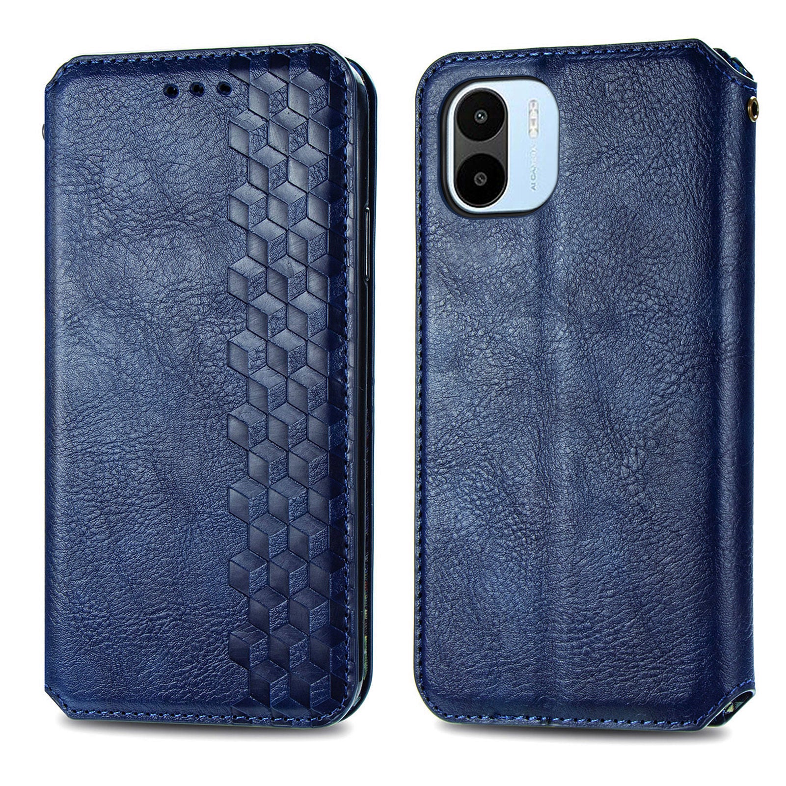 For Xiaomi Redmi A1 4G / Redmi A2 4G Cell Phone Cases Imprinted Rhombus Pattern Stand Cover