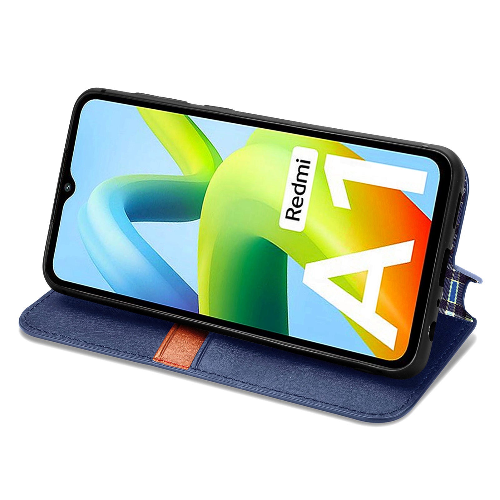 For Xiaomi Redmi A1 4G / Redmi A2 4G Cell Phone Cases Imprinted Rhombus Pattern Stand Cover