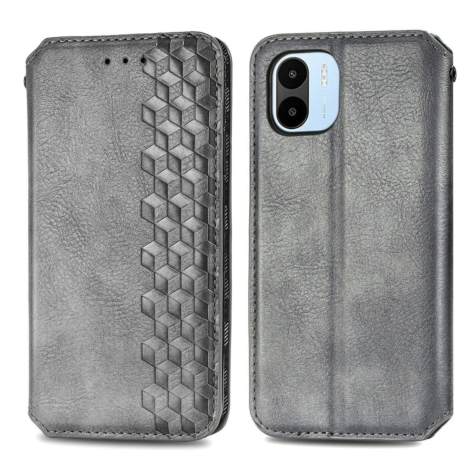 For Xiaomi Redmi A1 4G / Redmi A2 4G Cell Phone Cases Imprinted Rhombus Pattern Stand Cover