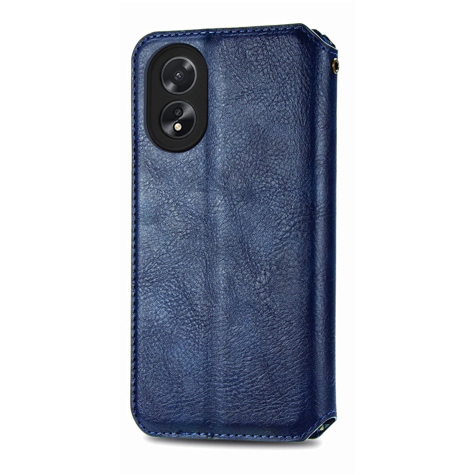 For Oppo A38 4G / A18 4G Magnetic Case Imprinted Rhombus Pattern Wallet Phone Protector