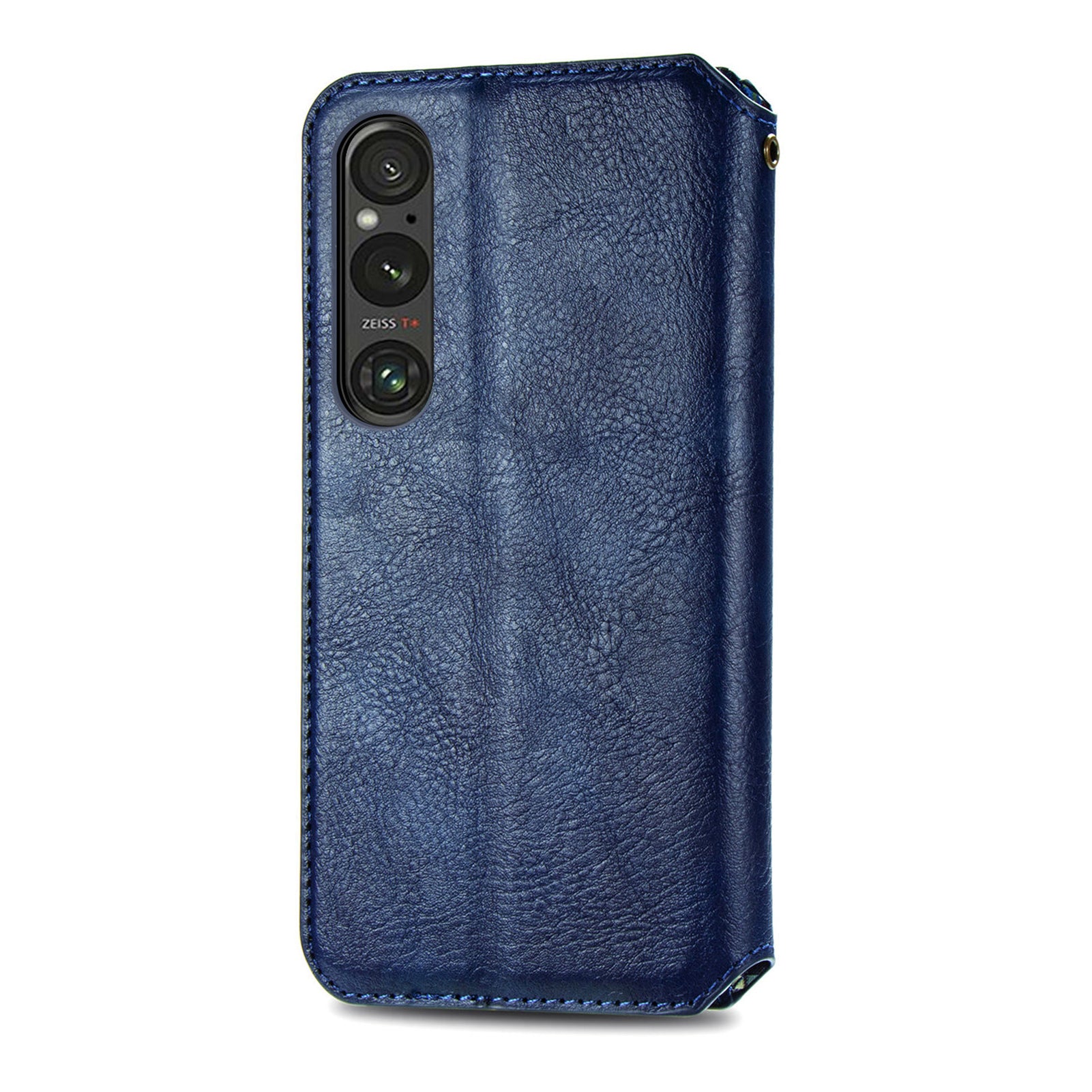 For Sony Xperia 1 V Case PU Leather Wallet Phone Cover with Rhombus Pattern