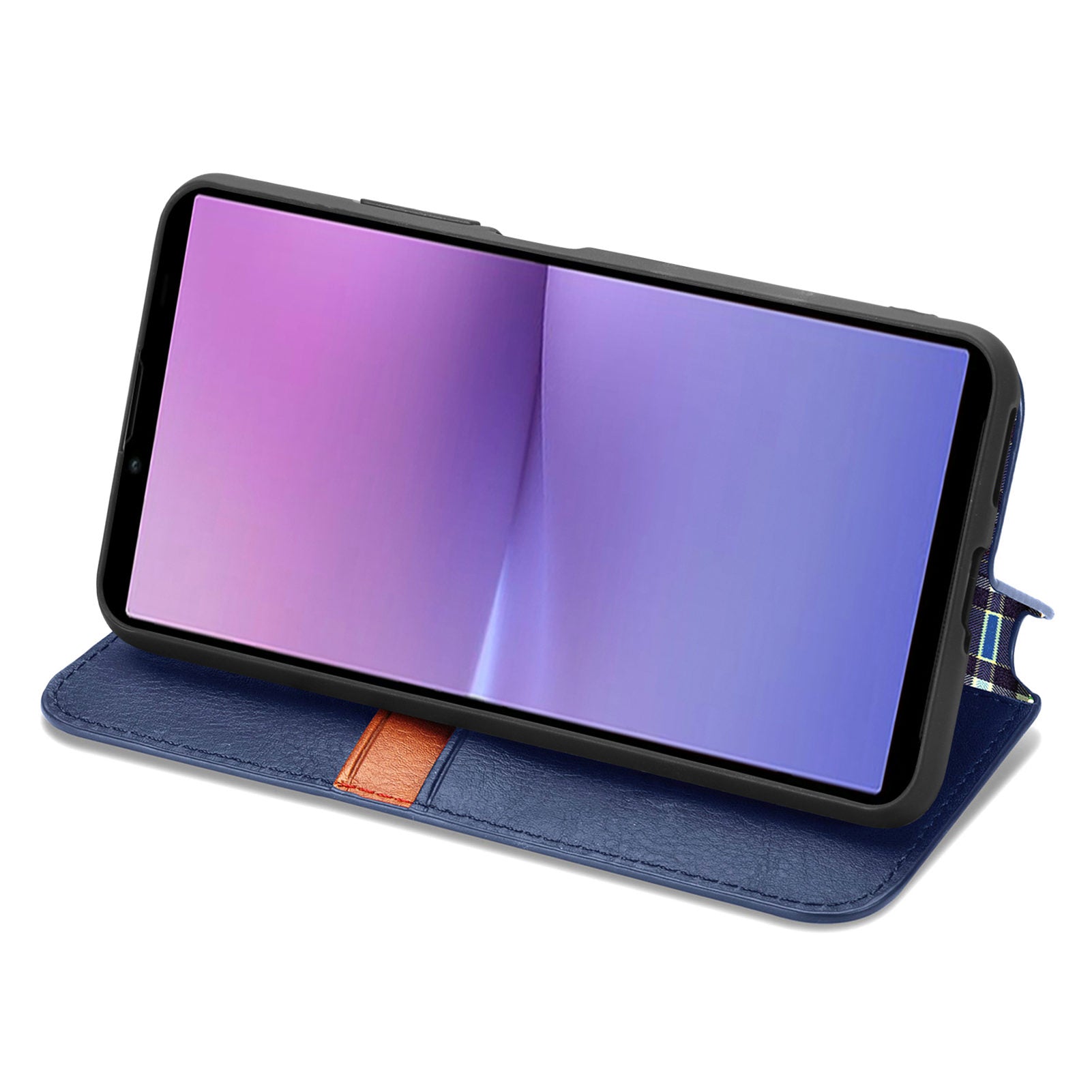 For Sony Xperia 10 V Case Bump Proof Rhombus Imprinted Wallet Stand Phone Cover