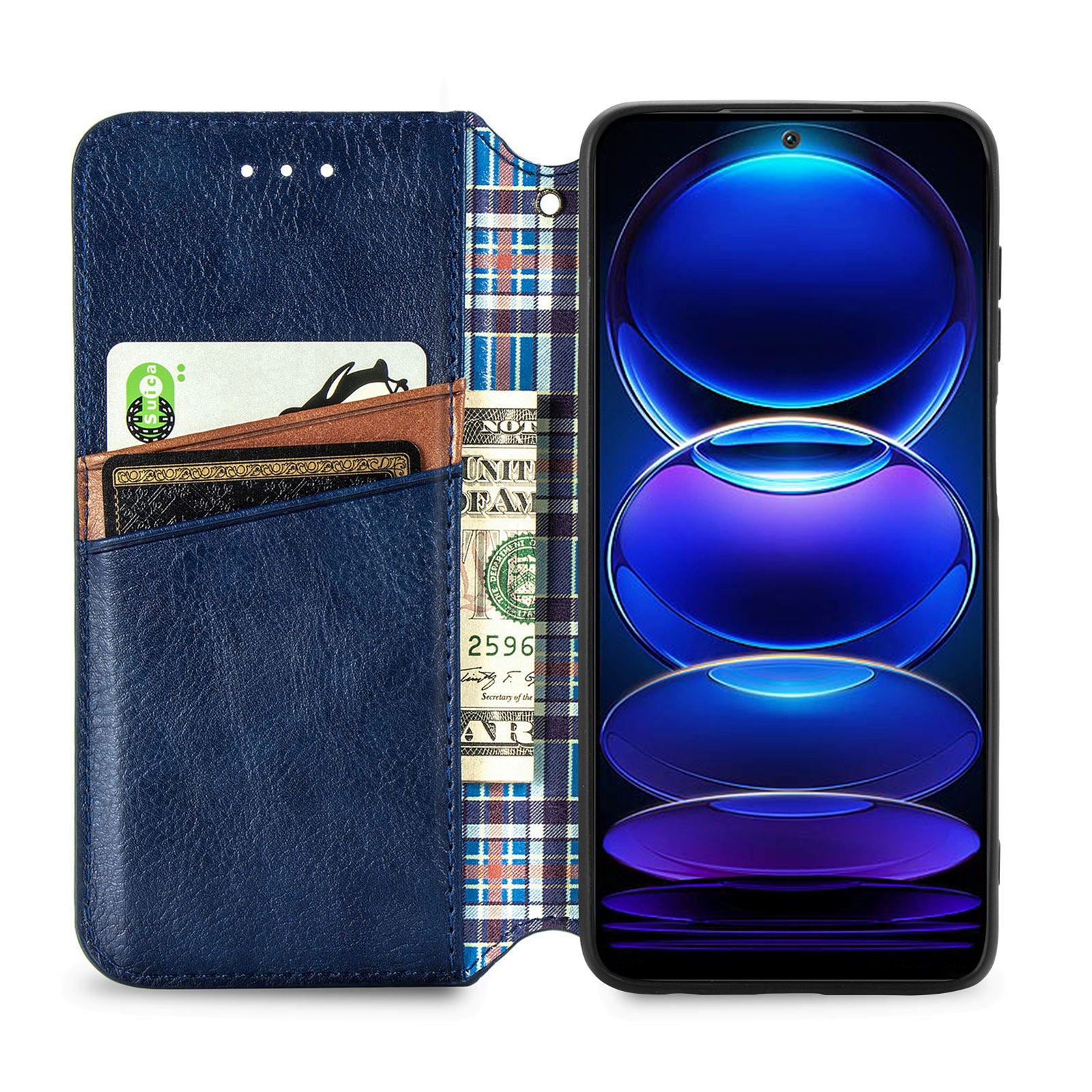 For Xiaomi Redmi Note 12 Pro 5G  /  12 Pro Speed 5G  /  Poco X5 Pro 5G Phone Cover Imprinted Rhombus Pattern Wallet Case